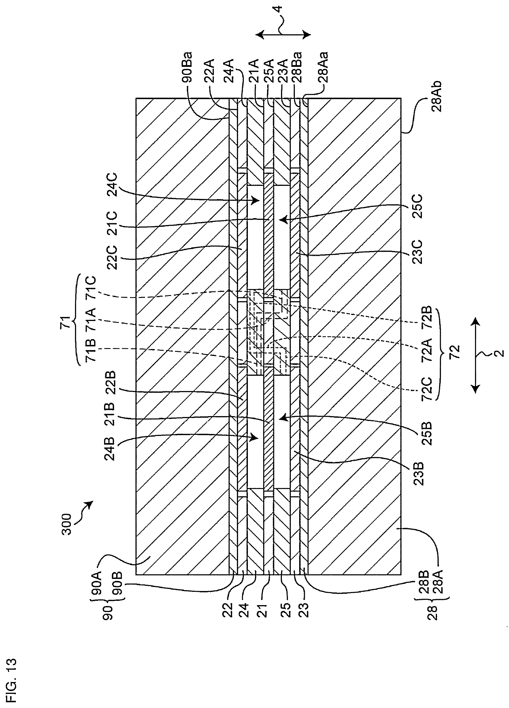 Patent US12339183 Figure 13 – Pressure sensor including a pressure sensor chip to detect a differential pressure with high accuracy