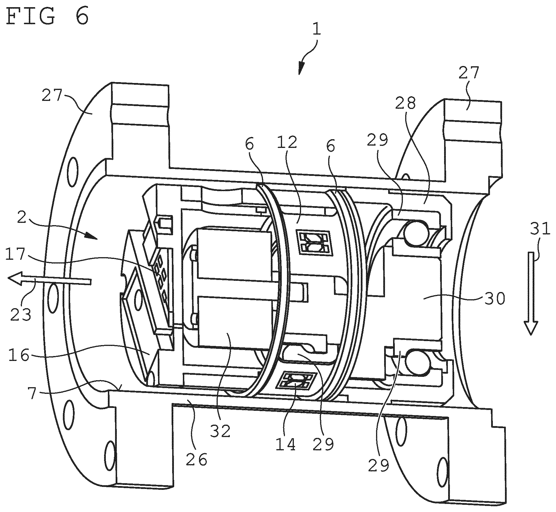 Patent US12339186 Figure 6 – Measuring device for arranging in a cylindrical interior section of a hollow body