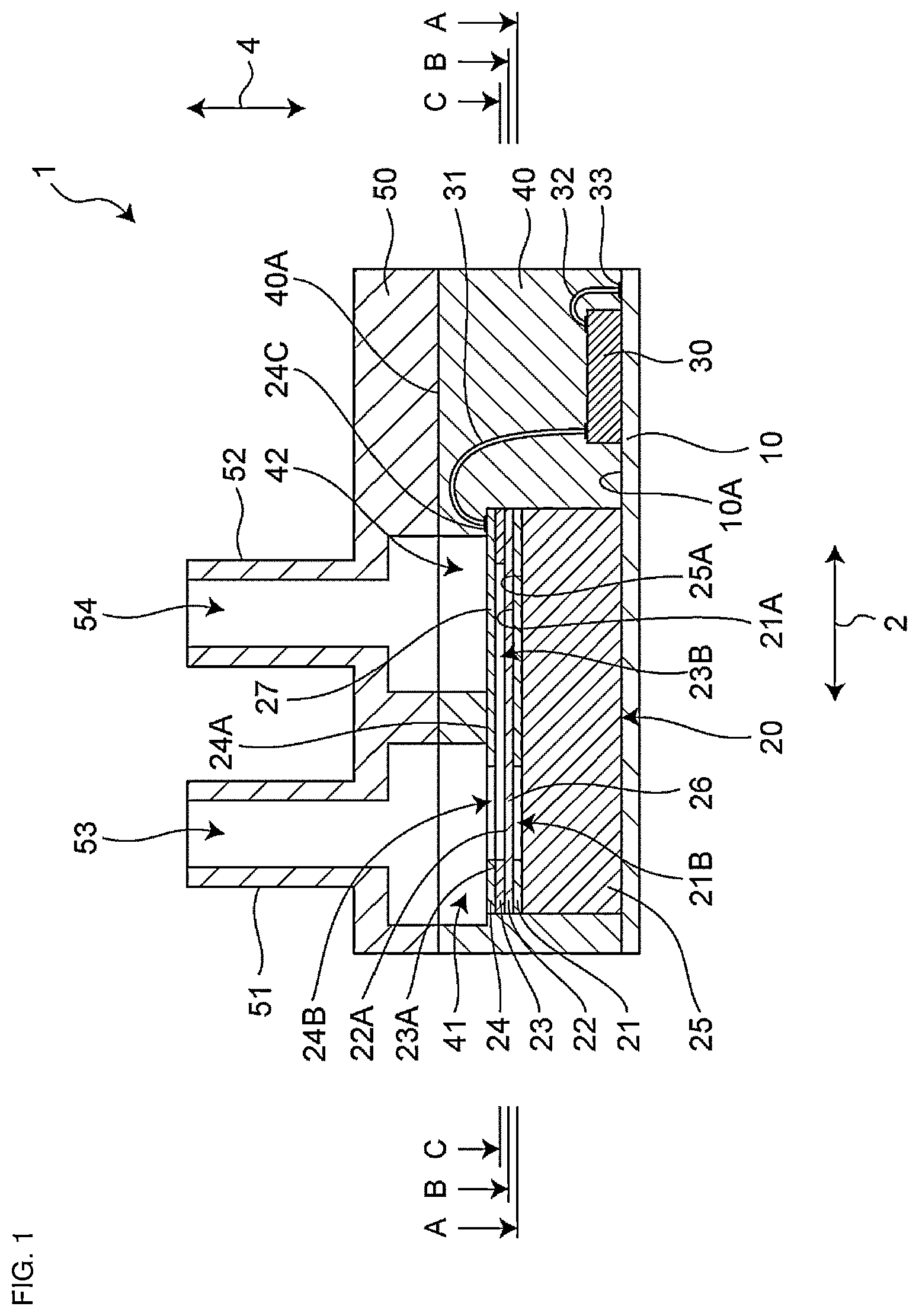 Patent US12339191 — Pressure sensor chip, pressure sensor, and manufacturing method thereof — Figure 1