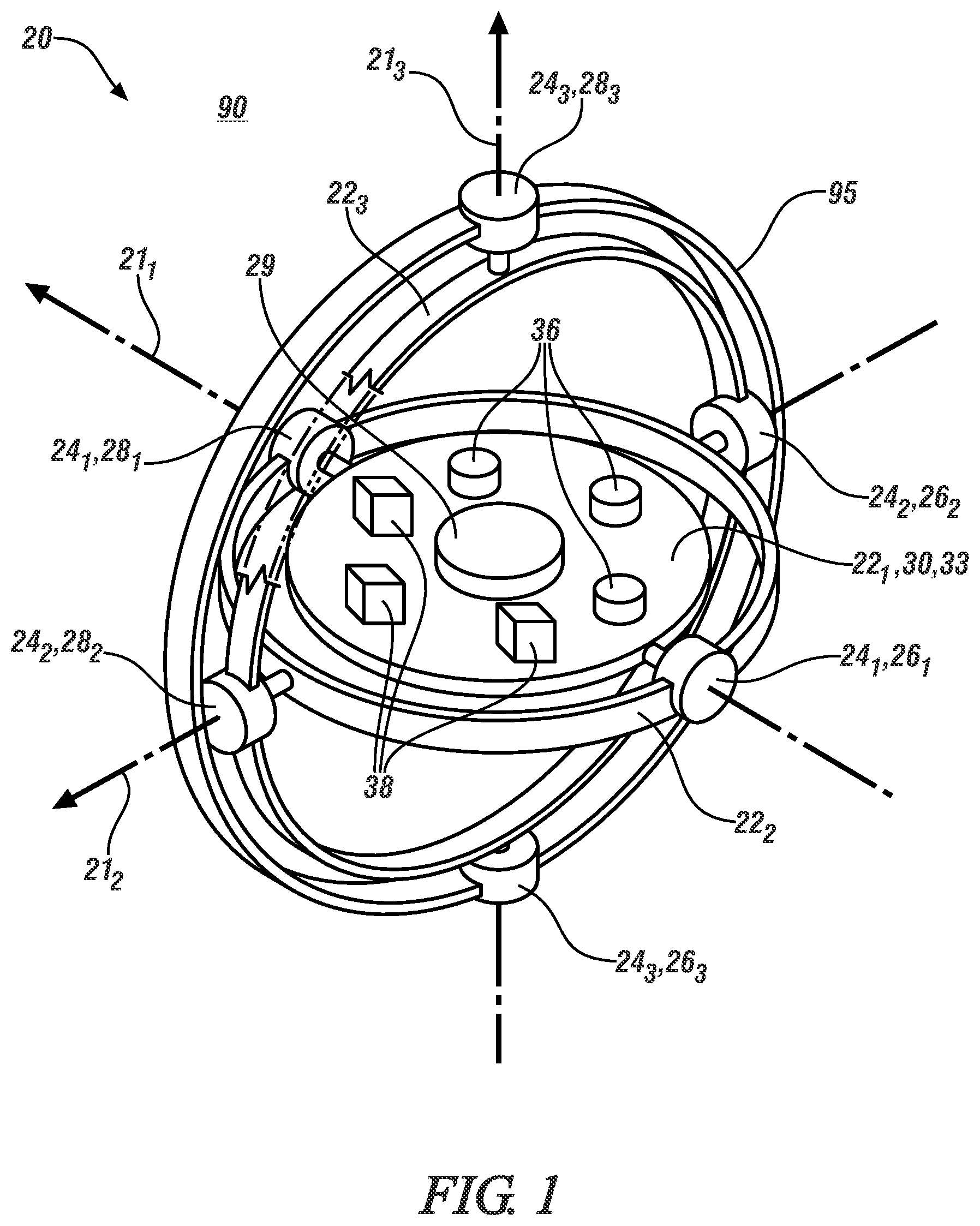 Patent US12339193 Figure 1 – System and method for balancing a gimbaled system