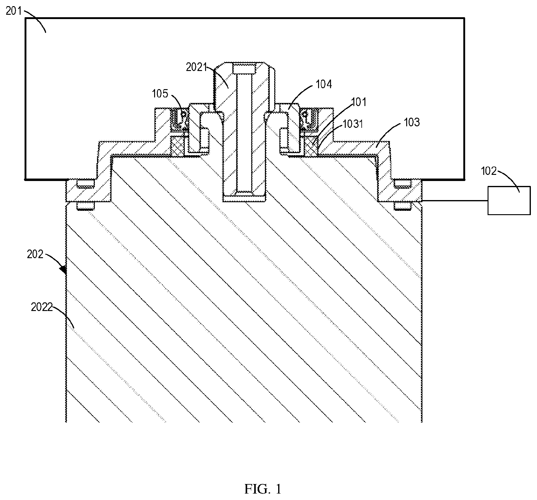 Patent US12339196 — Apparatus for determining oil leakage and robot using the apparatus — Figure 1