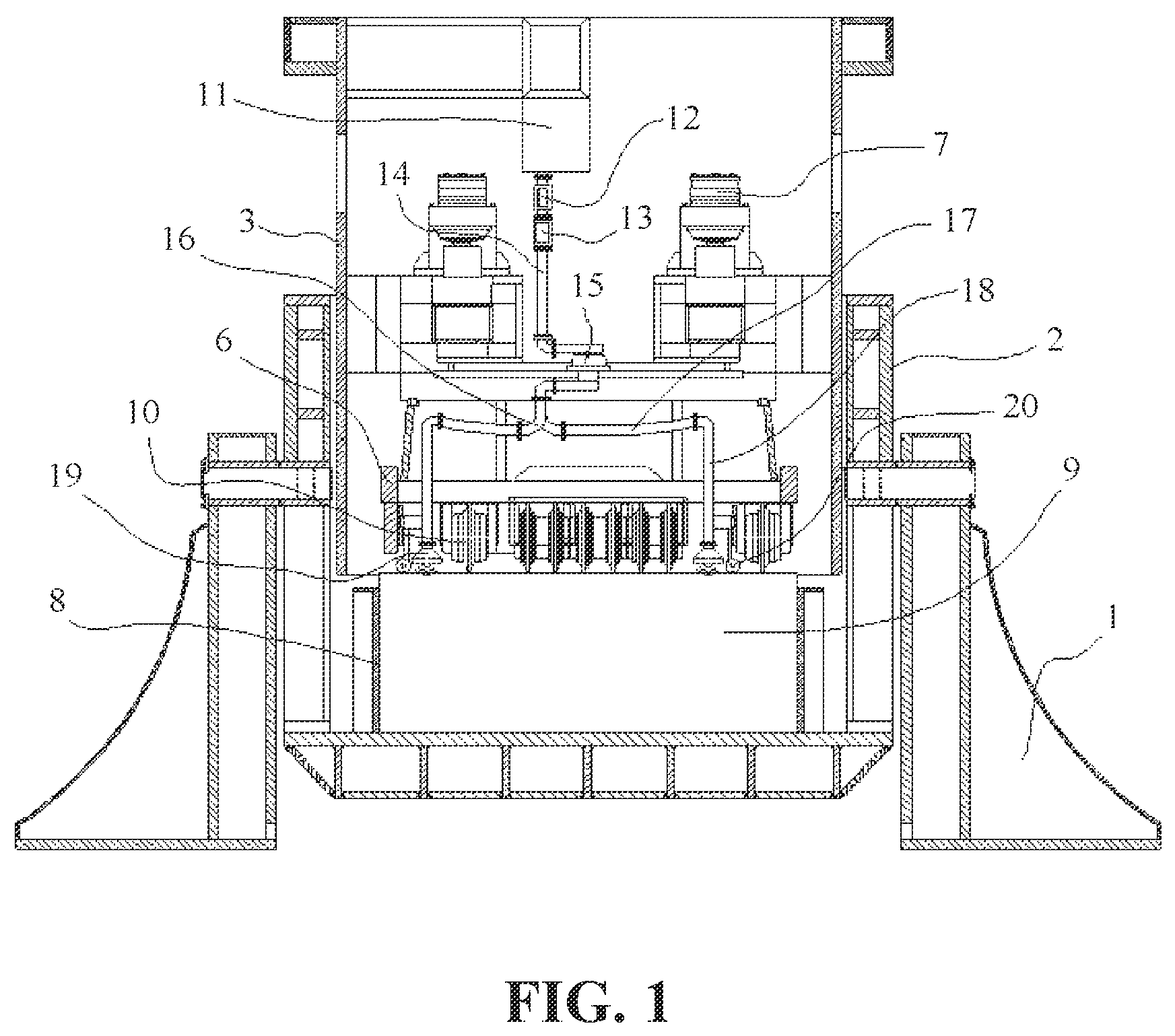 Patent US12339199 Figure 1 – TBM tunneling test bench for microwave-assisted rotary rock breaking