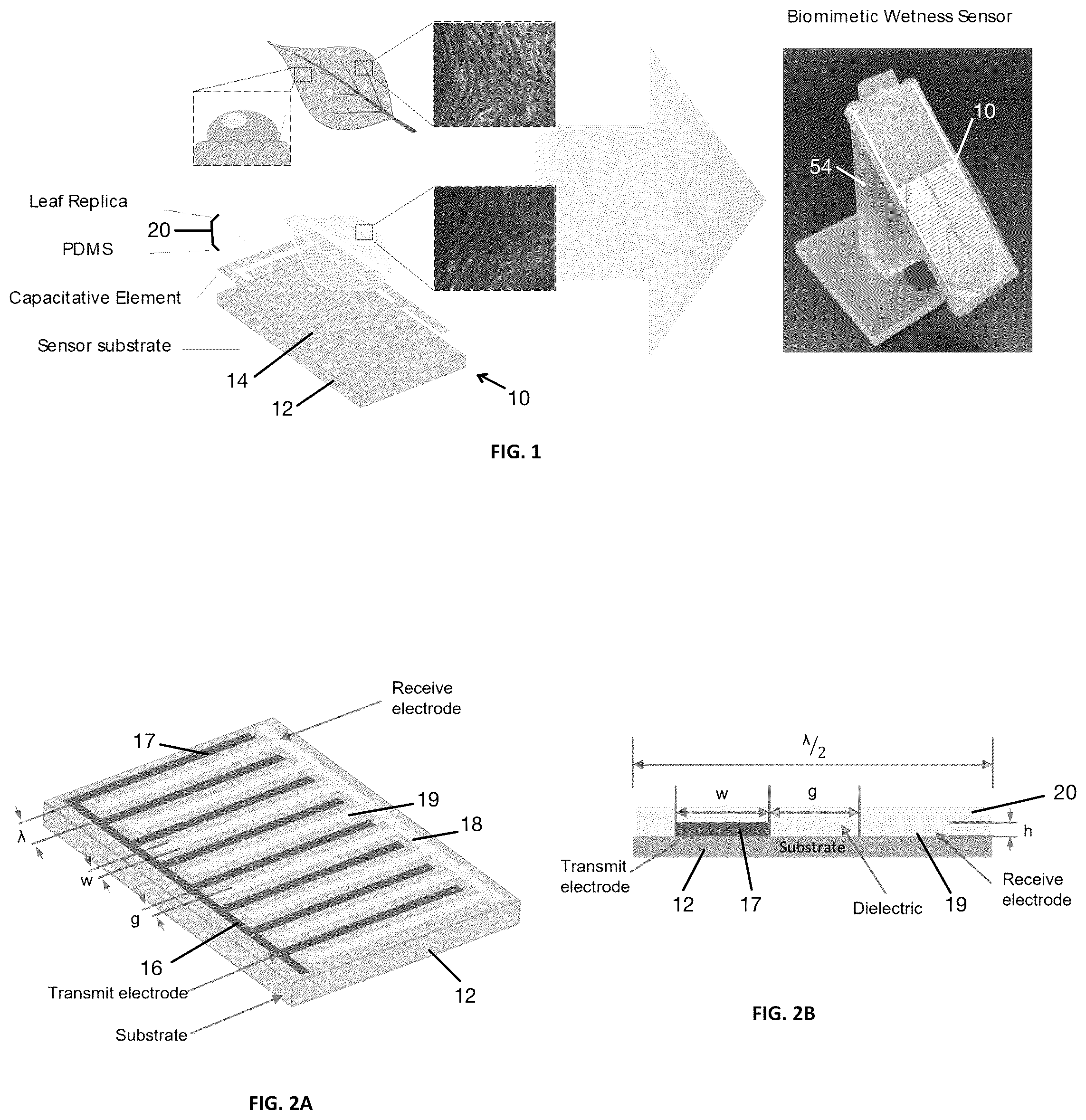 Patent US12339246 Figure 1 – Biomimetic leaf wetness sensor and method of manufacture of the same
