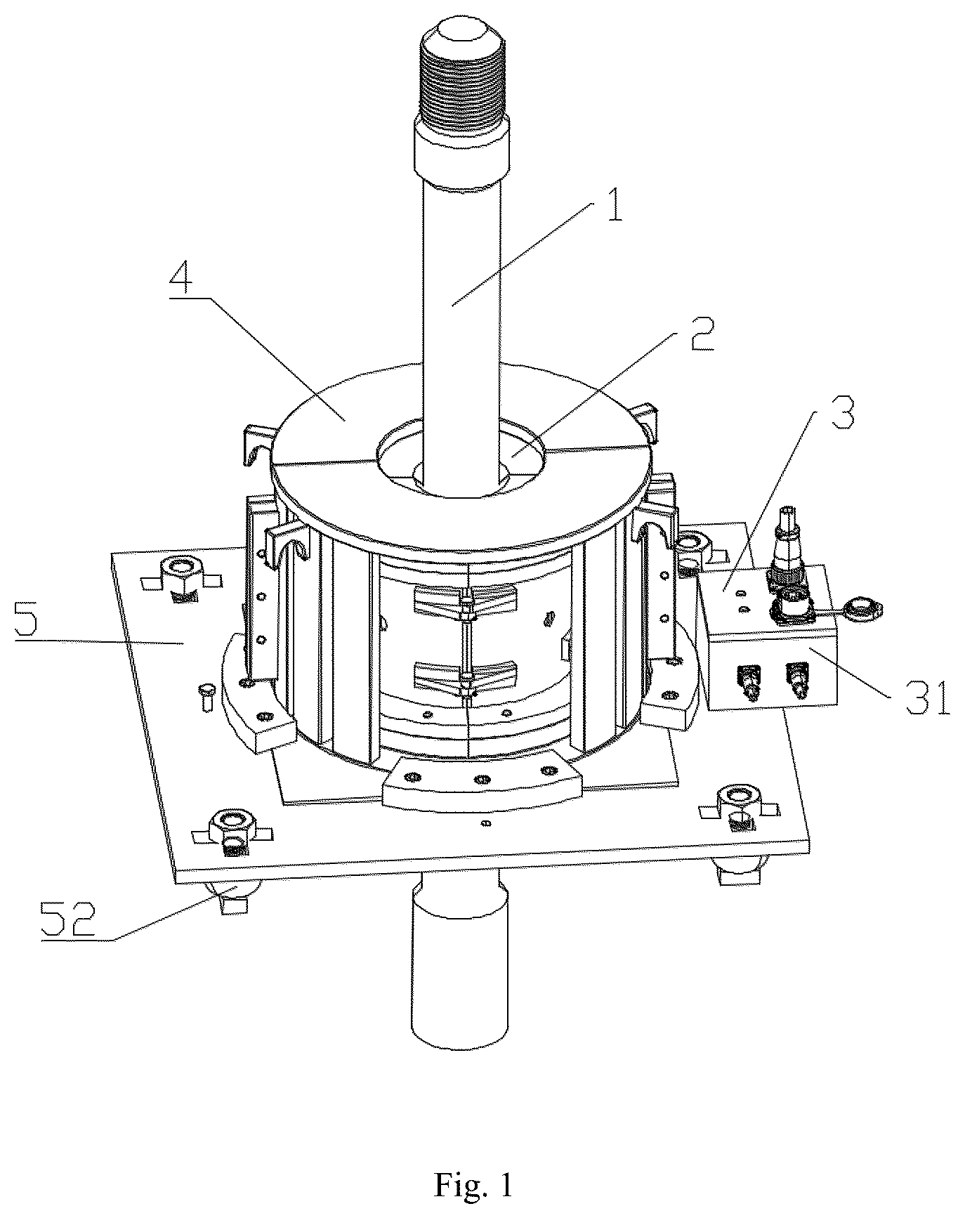 Patent US12339250 Figure 1 – Magnetic flux leakage and electromagnetic acoustic transducer joint testing device and method for drill pipe at wellhead