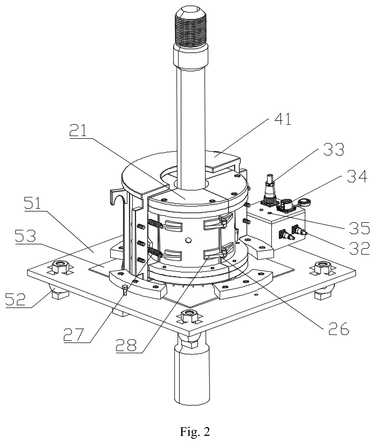 Patent US12339250 Figure 2 – Magnetic flux leakage and electromagnetic acoustic transducer joint testing device and method for drill pipe at wellhead