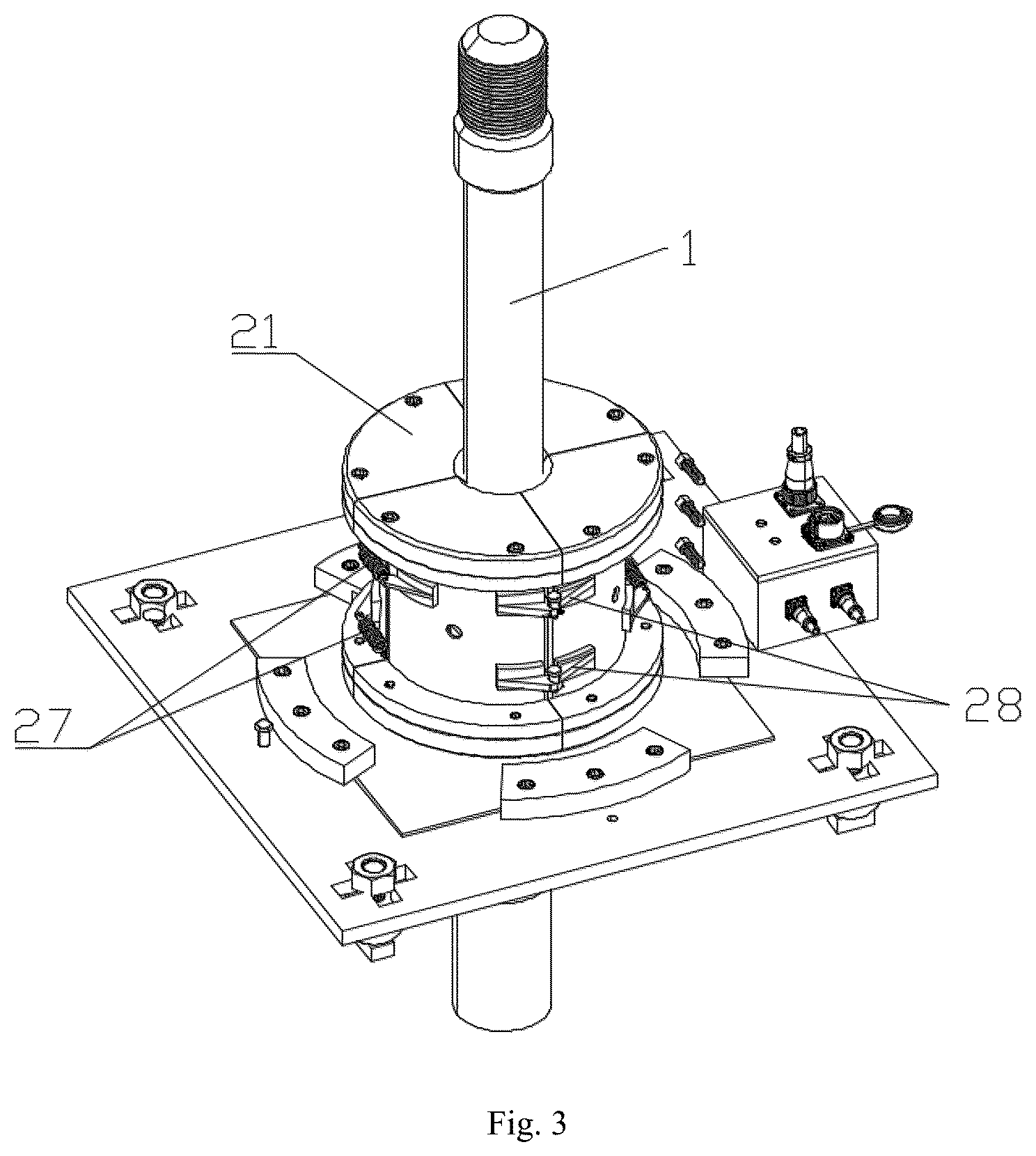 Patent US12339250 Figure 3 – Magnetic flux leakage and electromagnetic acoustic transducer joint testing device and method for drill pipe at wellhead