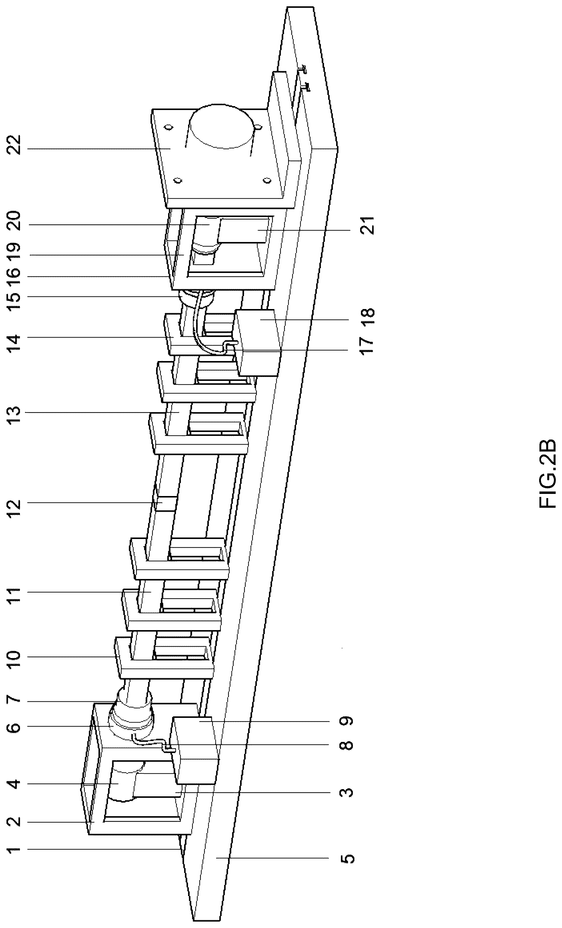 Patent US12339255 Figure 3 – Energy absorbing and buffering device applied to dynamic true triaxial electromagnetic Hopkinson bar and method
