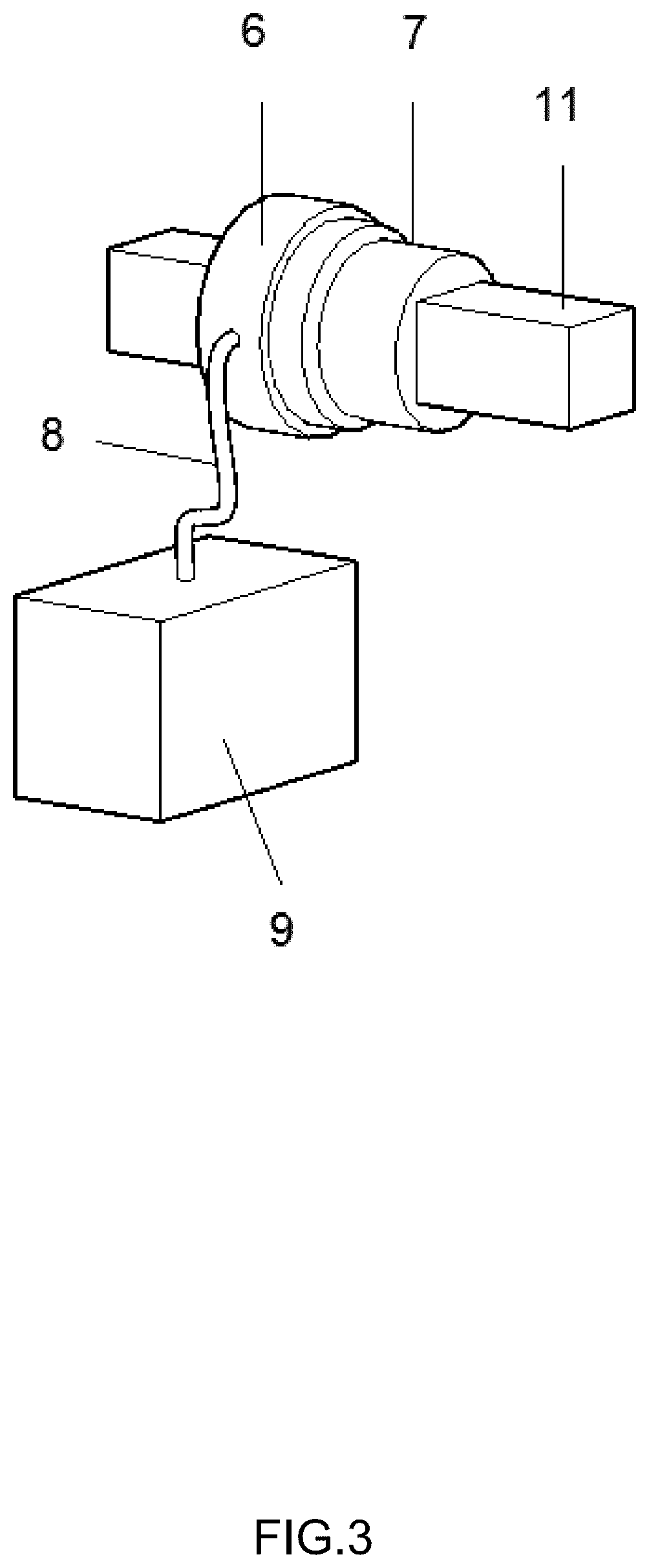 Patent US12339255 Figure 4 – Energy absorbing and buffering device applied to dynamic true triaxial electromagnetic Hopkinson bar and method