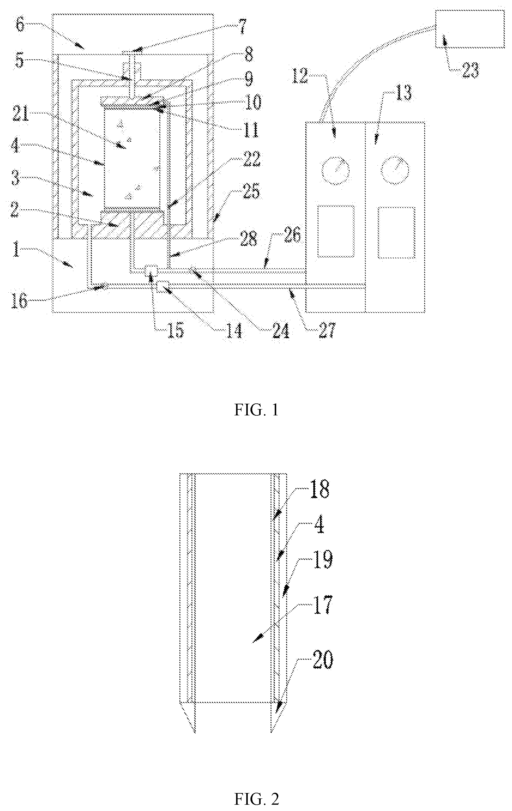 Patent US12339257 Figure 1 – Device for low stress triaxial testing