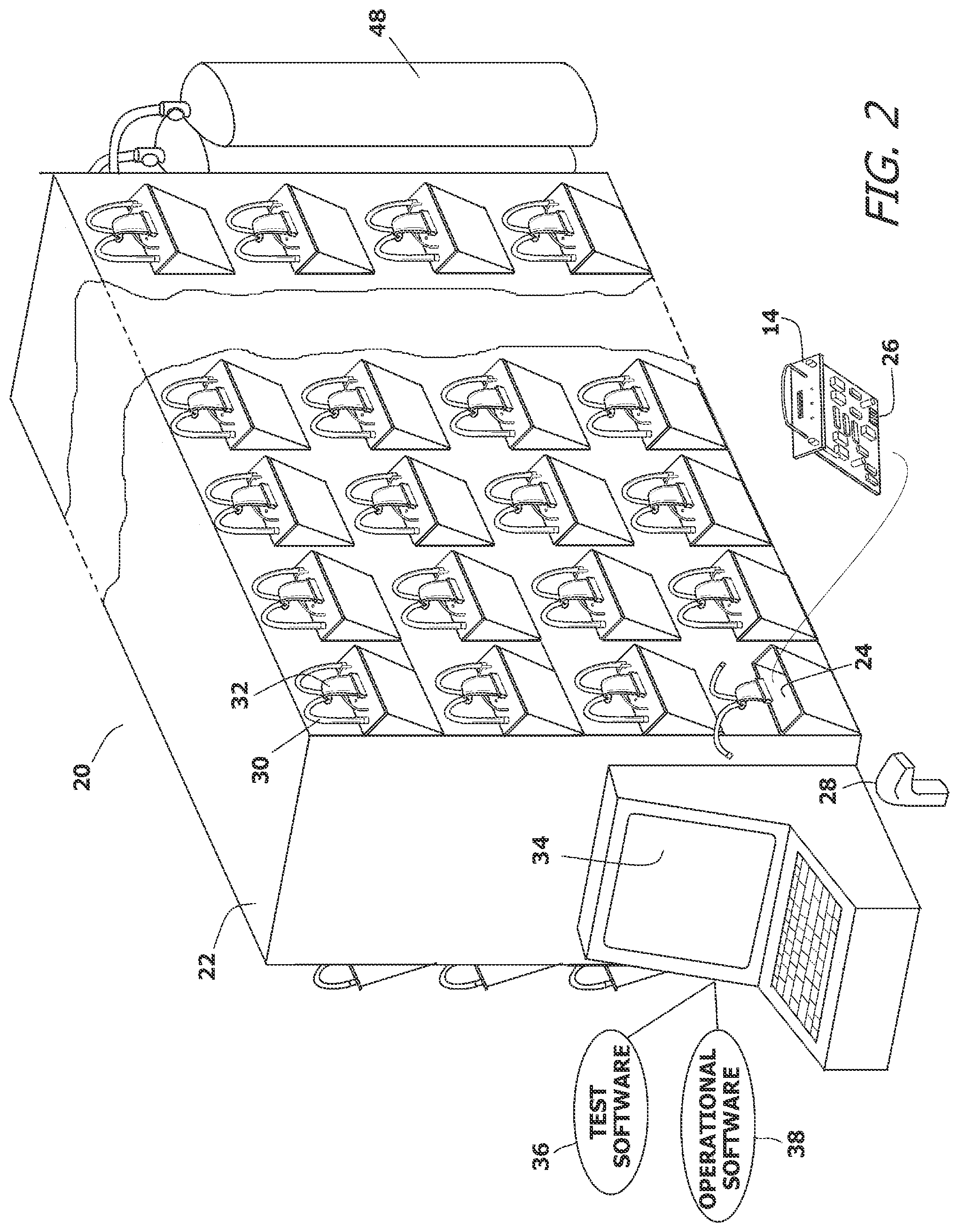 Patent US12339267 Figure 2 – System and method for simultaneously examining, maintaining and calibrating multiple sensors and sensor types