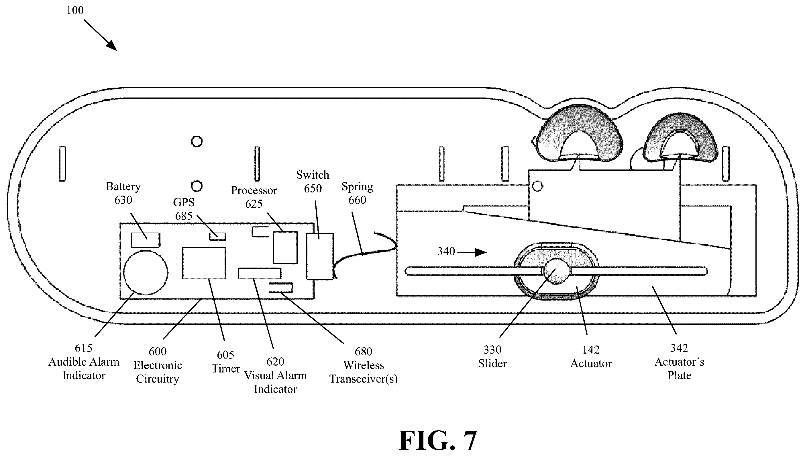 Patent US12339278 Figure 8 – Lateral flow assay housing with integrated sample and buffer solution delivery and measurement