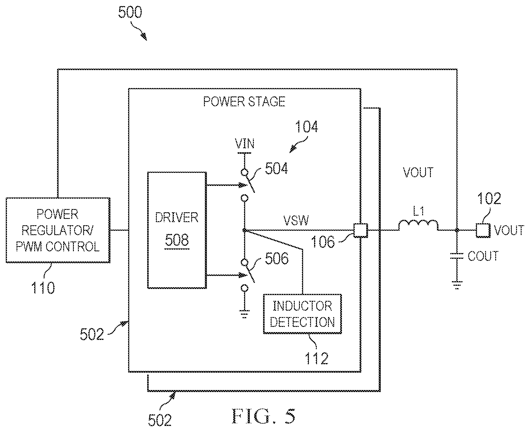 Patent US12339303 Figure 5 – Inductance detection for power converters