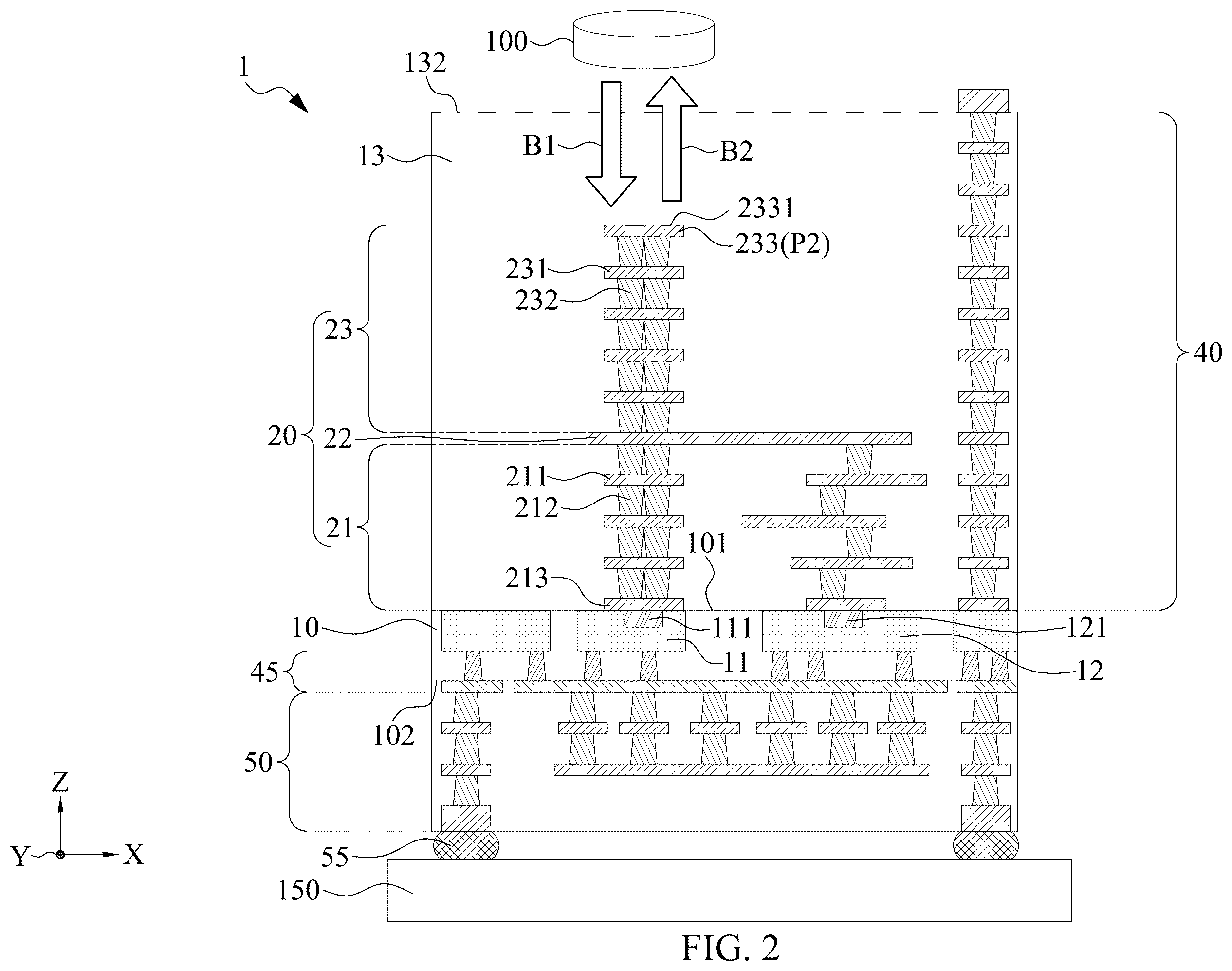 Patent US12339321 Figure 2 – Semiconductor device and method of failure analysis for semiconductor device