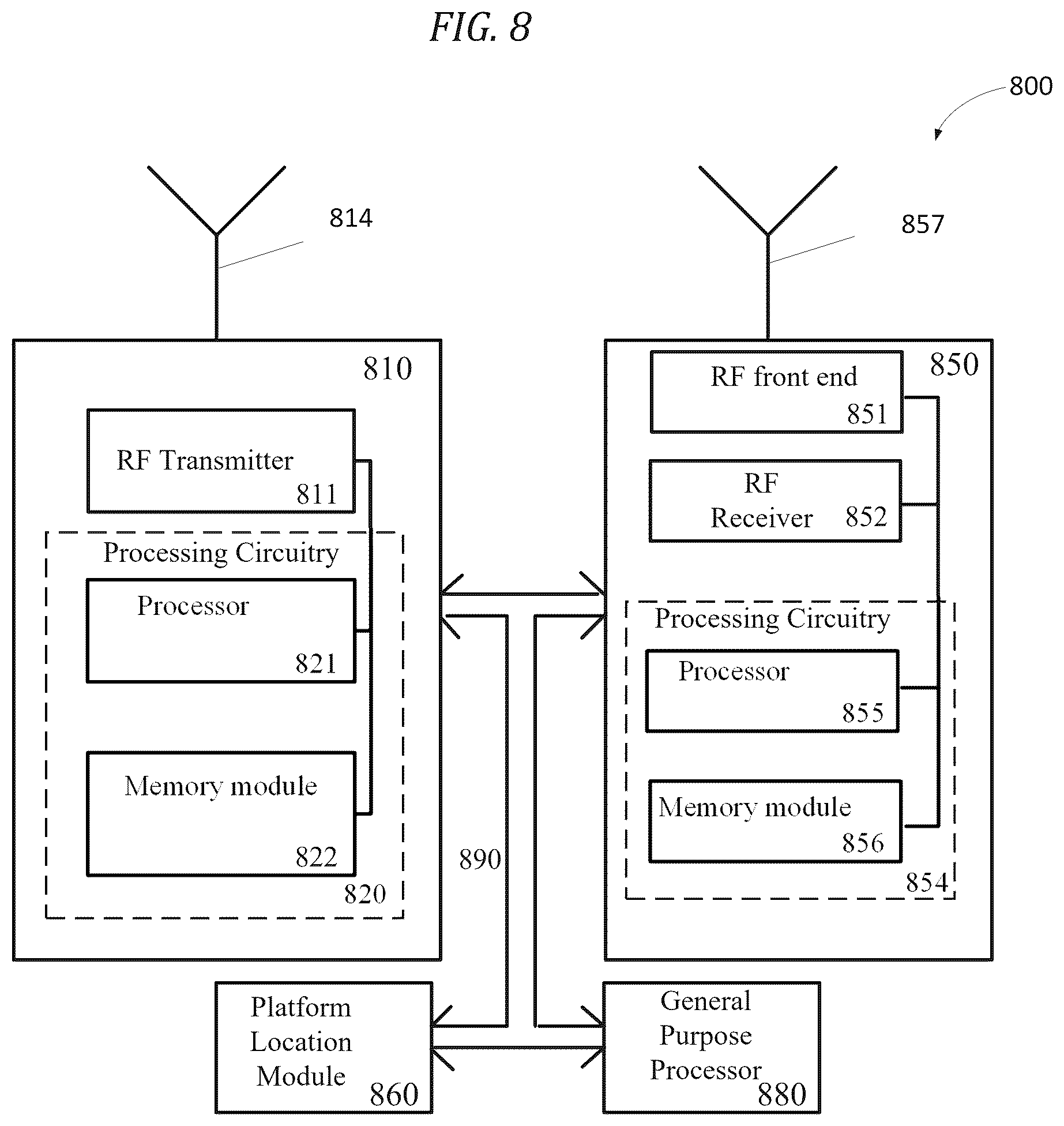 Patent US12339349 Figure 8 – Dual round trip time mitigation for wireless local area network devices