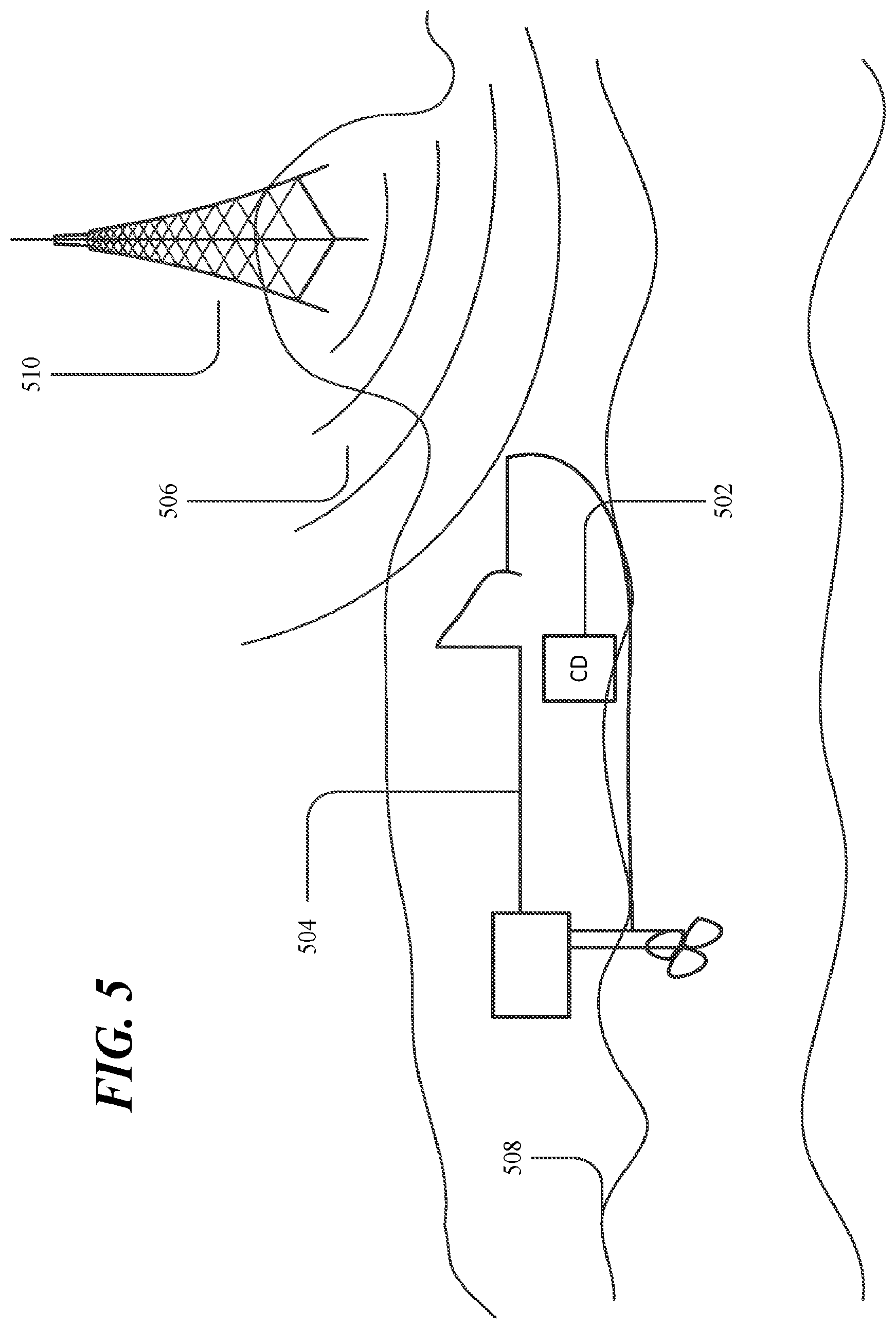 Patent US12339357 Figure 5 – Updating contour maps for bodies of water
