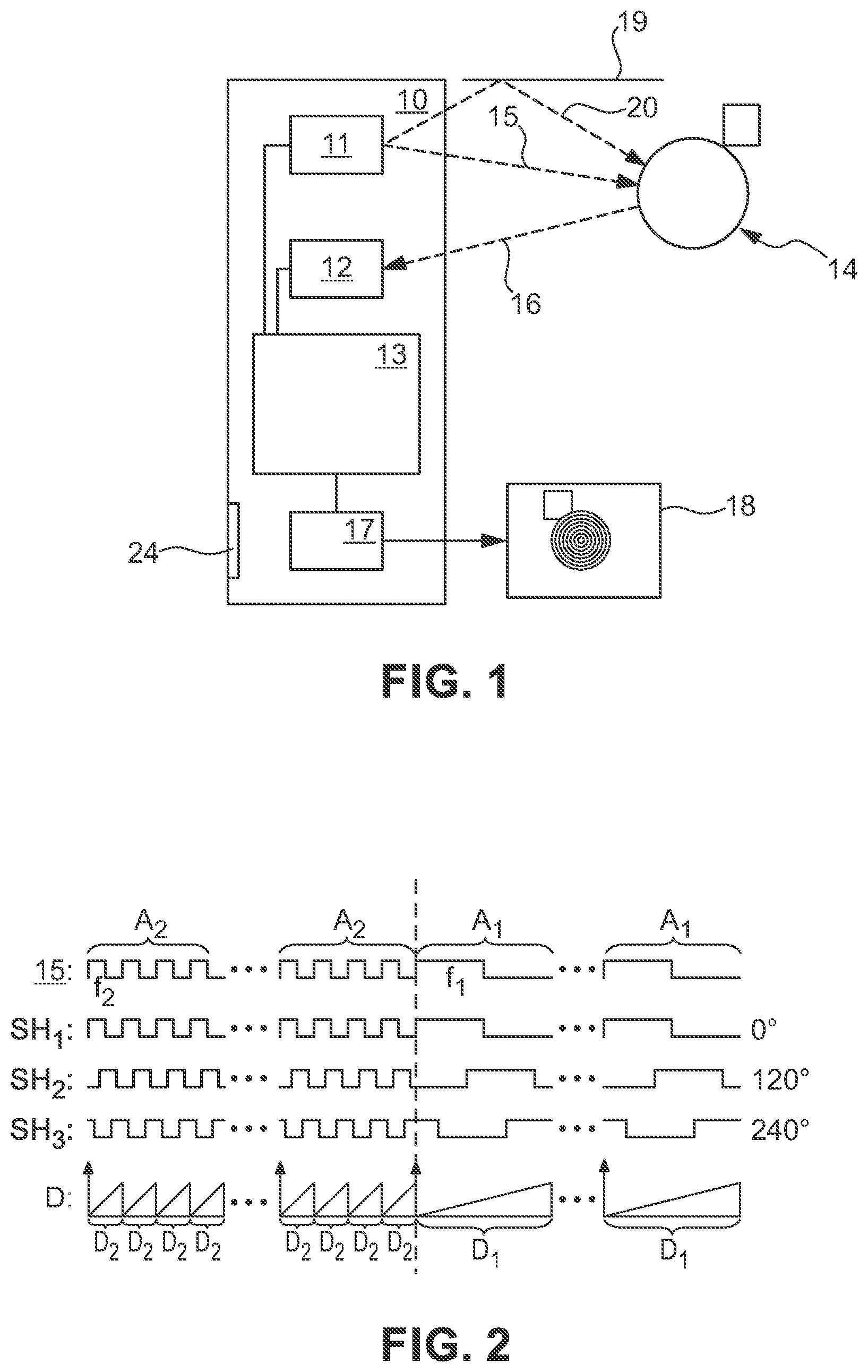 Patent US12339401 Figure 1 – Multipath and noise reduction for time-of-flight cameras