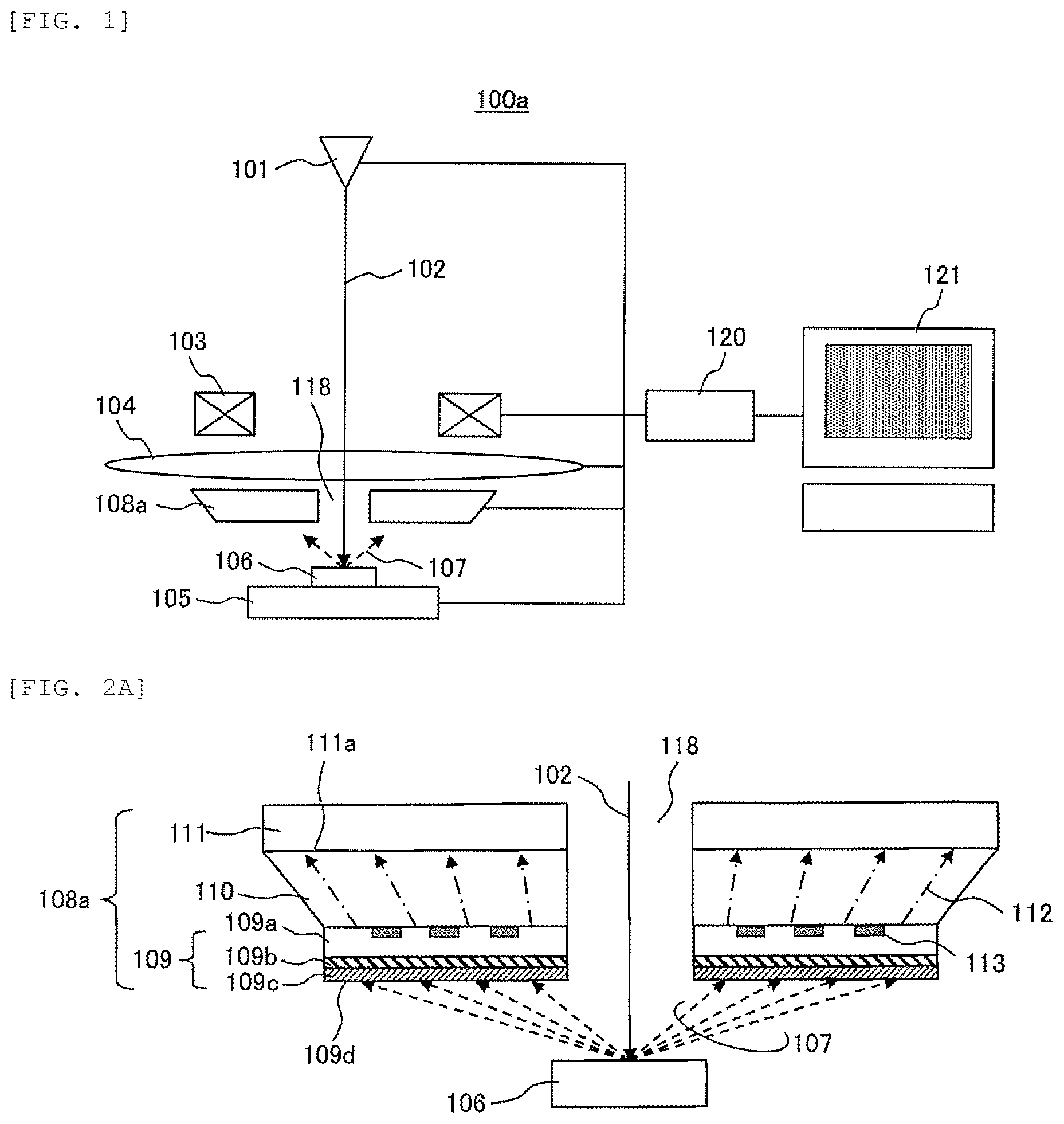 Patent US12339407 Figure 1 – Device for detecting charged particles or radiation