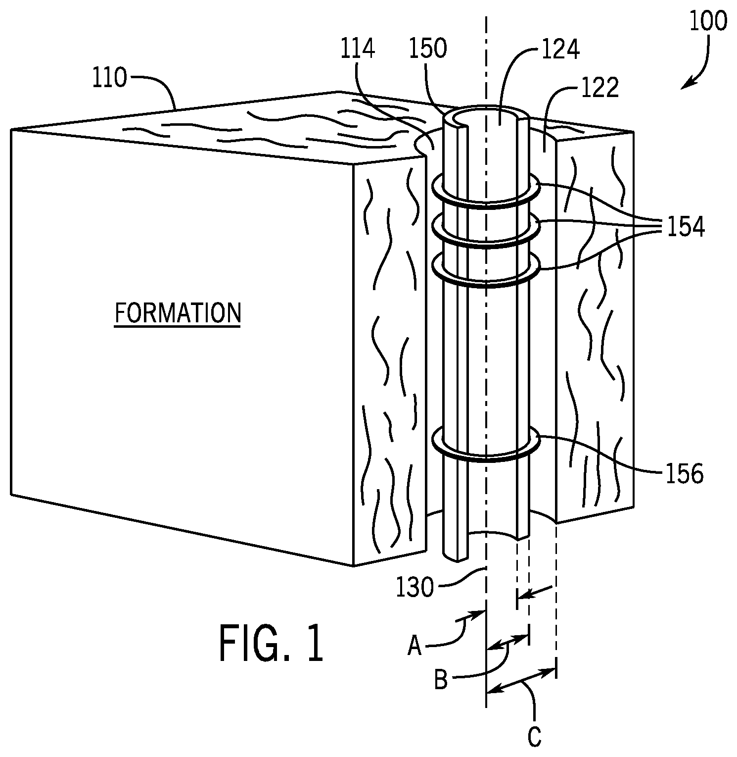 Patent US12339410 Figure 1 – Determining shear slowness from dipole source-based measurements acquired by a logging while drilling acoustic measurement tool