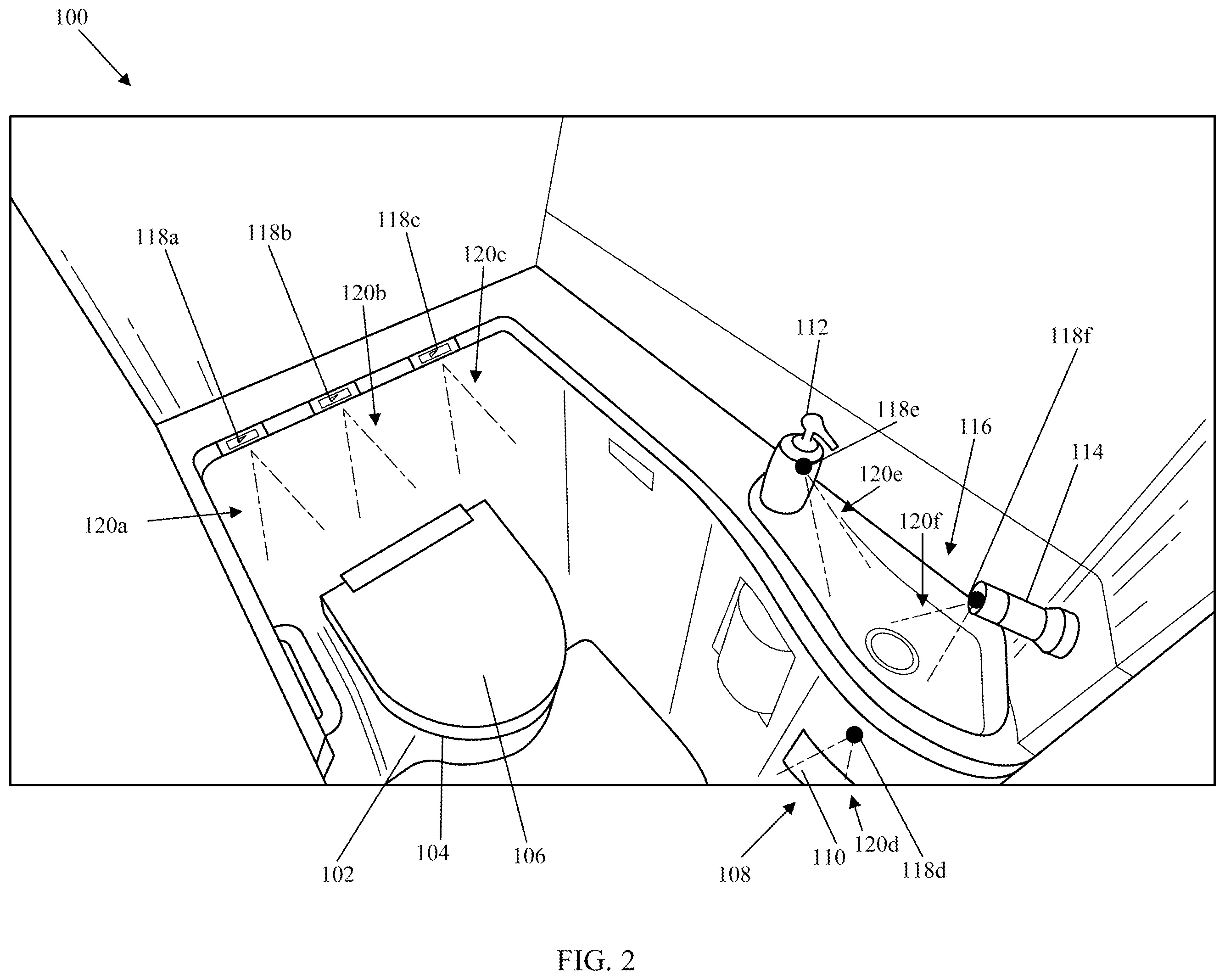 Patent US12339417 Figure 2 – Inadvertent operations in touchless lavatory