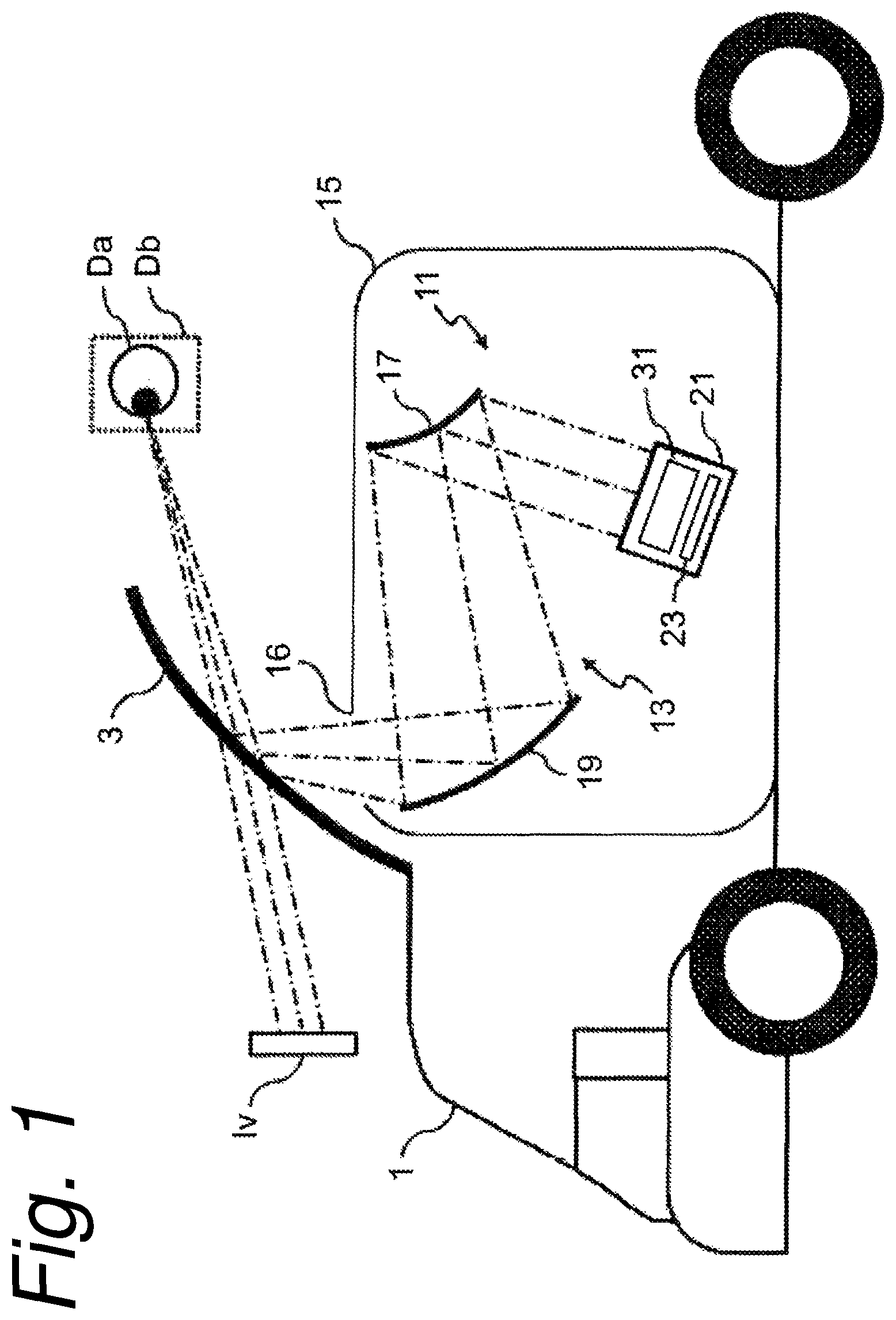 Patent US12339445 Figure 1 – Image display device and head-up display equipped with image display device and vehicle