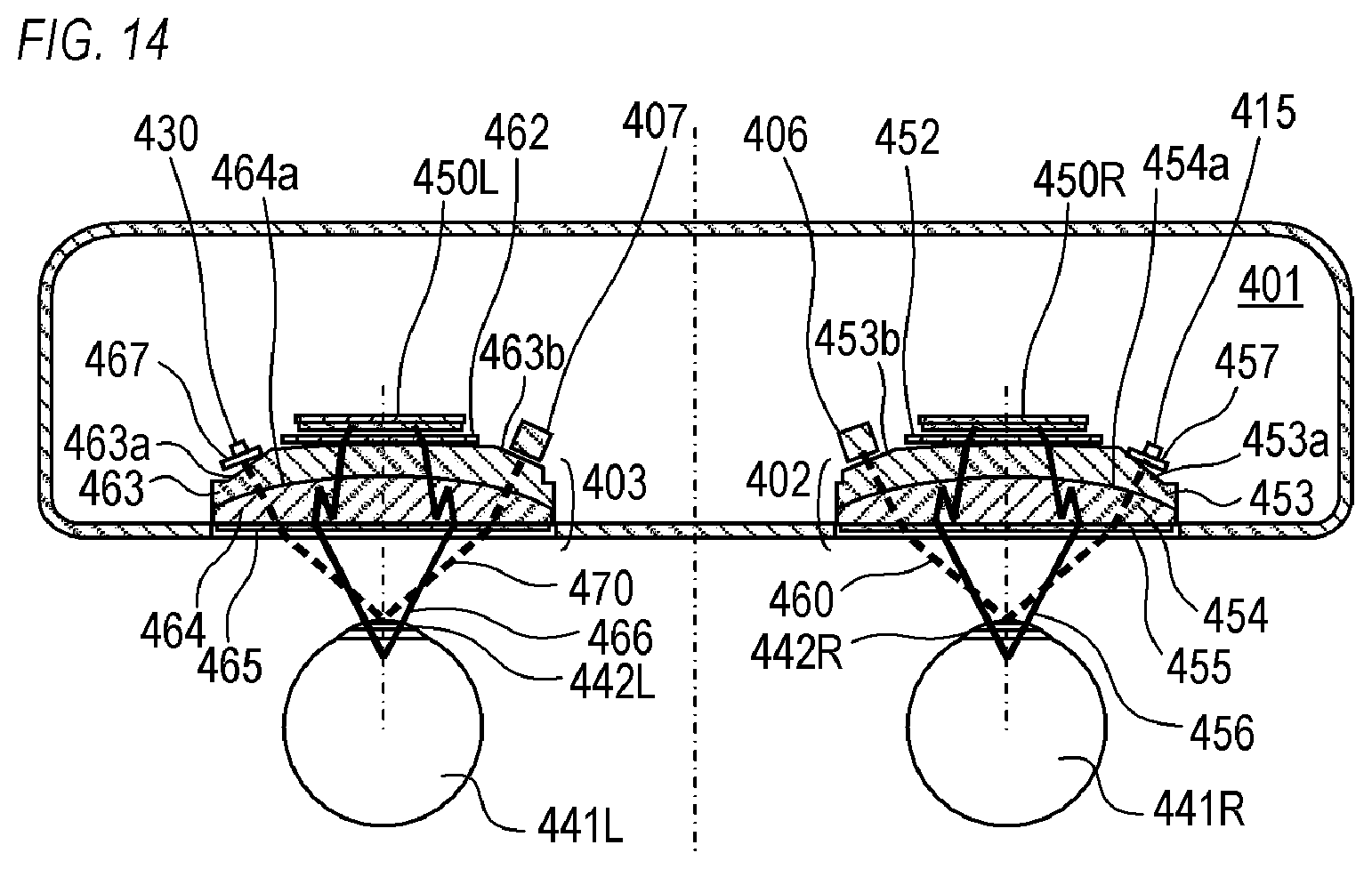 Patent US12339457 Figure 14 – Line-of-sight detection device and head mounted display device