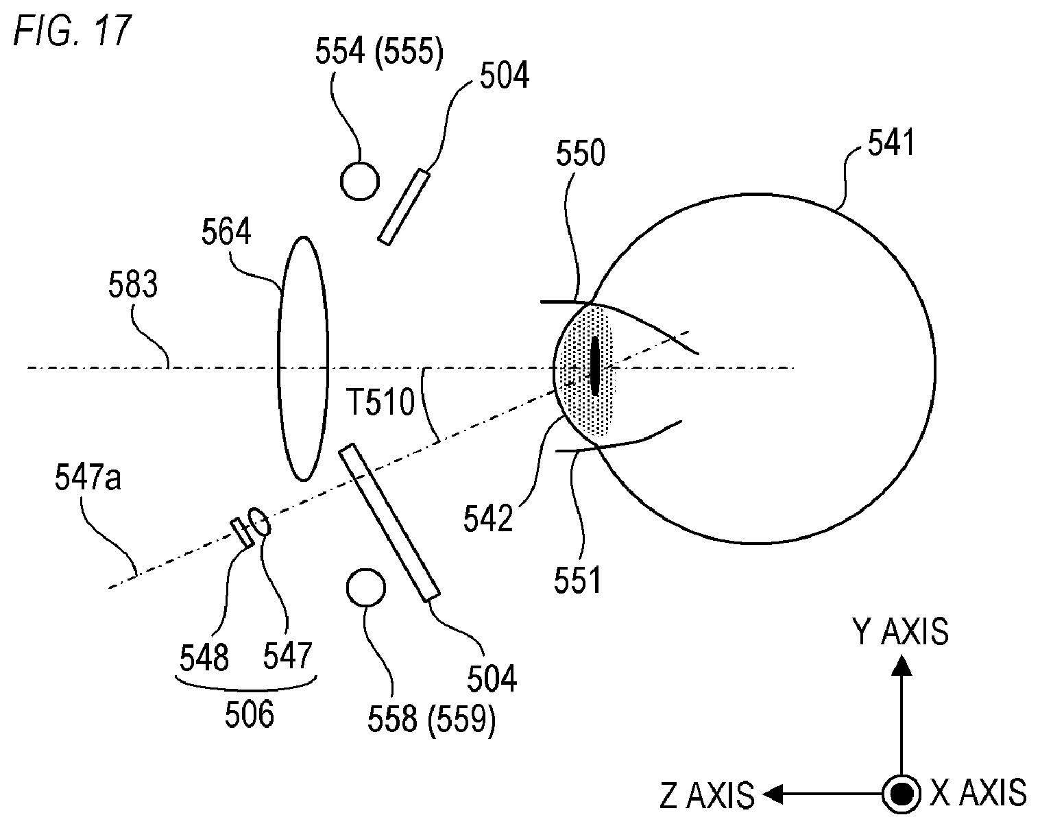 Patent US12339457 Figure 17 – Line-of-sight detection device and head mounted display device