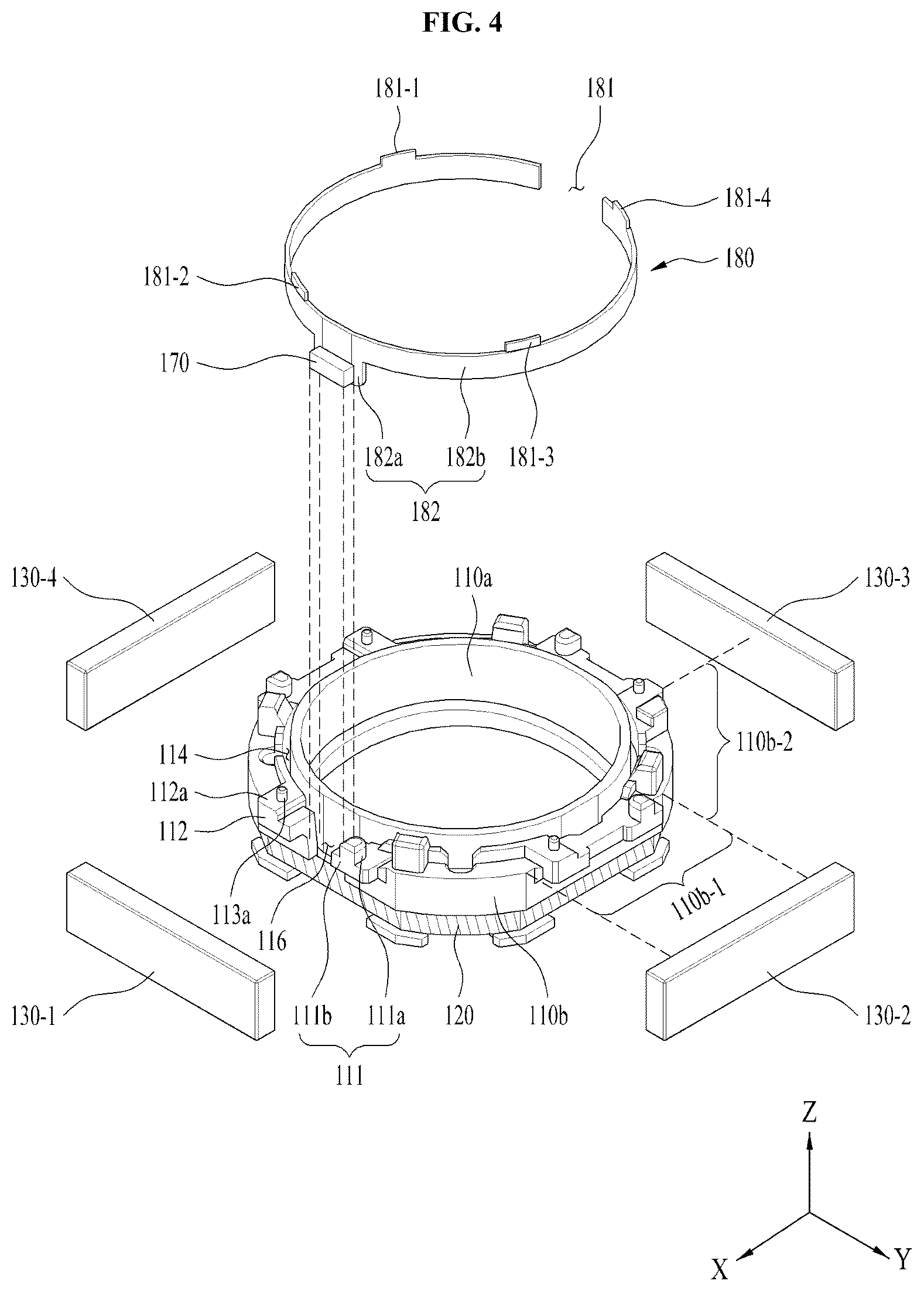 Patent US12339466 Figure 4 – Lens moving apparatus, camera module and optical appliance including the same