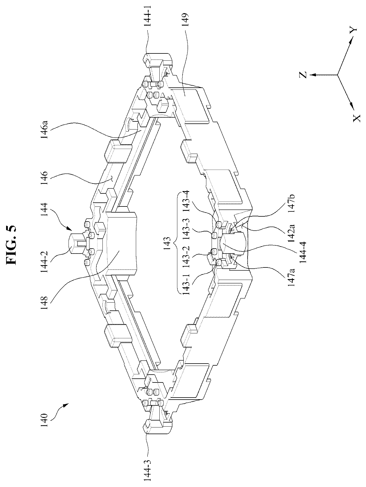 Patent US12339466 Figure 5 – Lens moving apparatus, camera module and optical appliance including the same