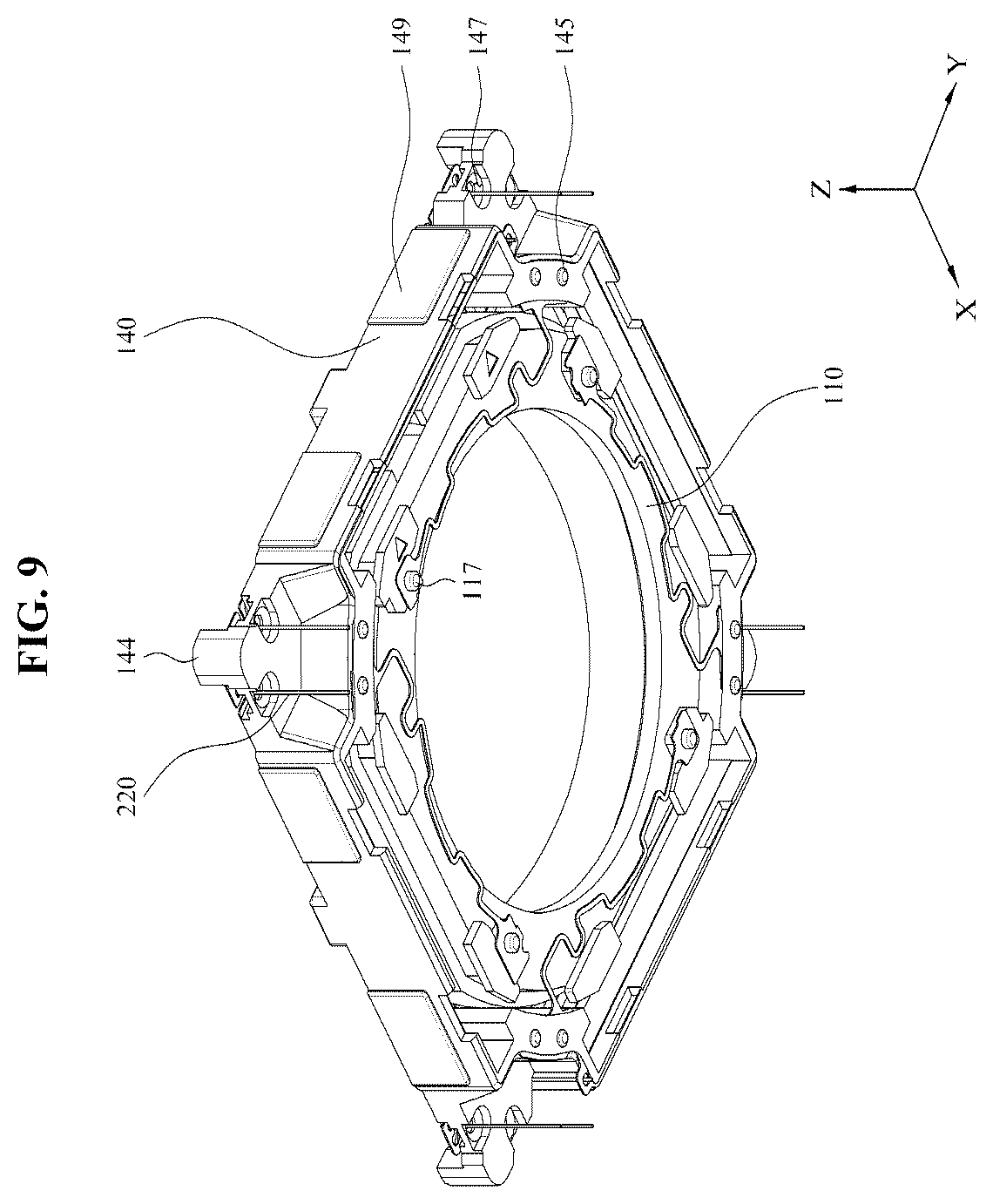 Patent US12339466 Figure 9 – Lens moving apparatus, camera module and optical appliance including the same