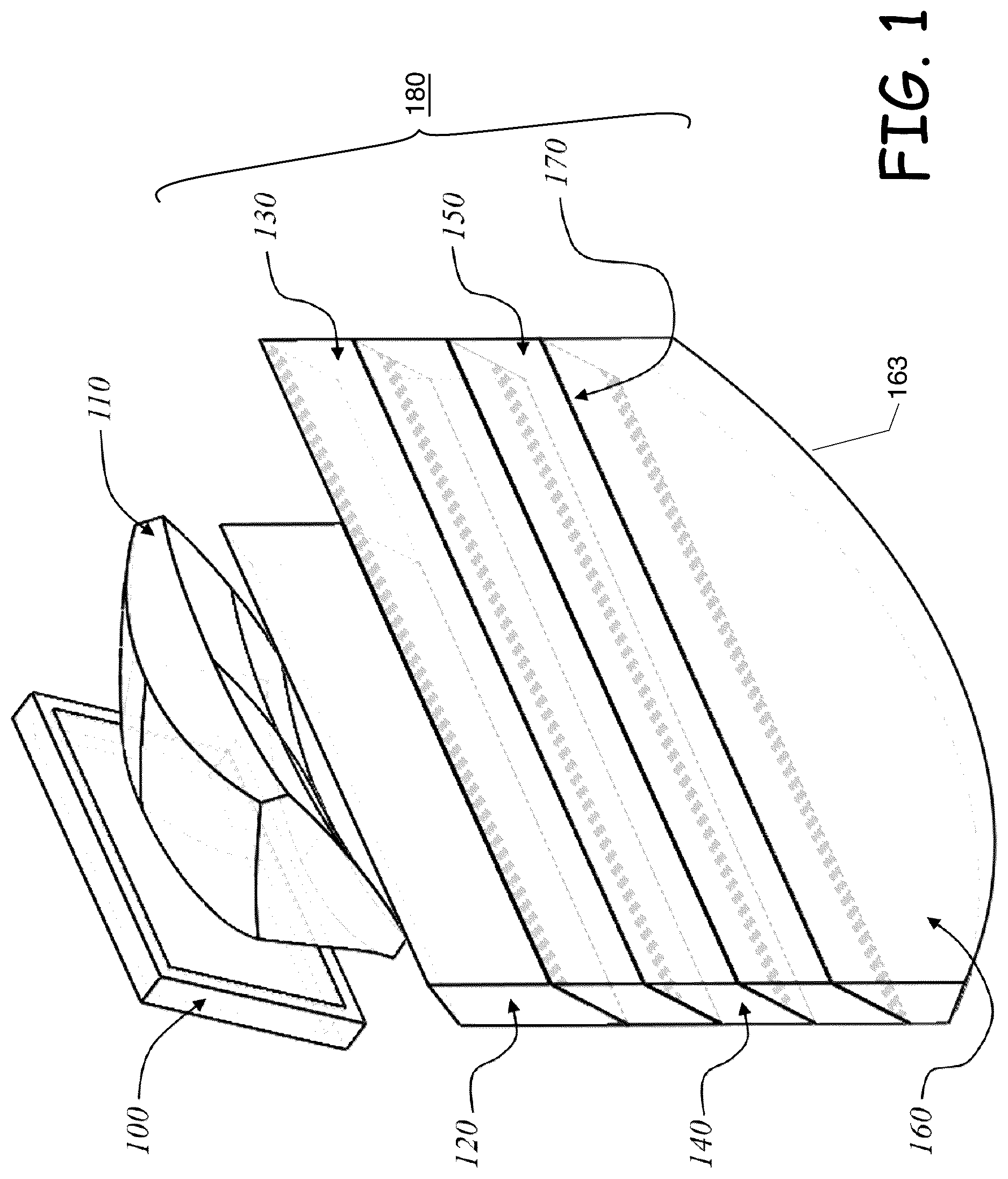 Patent US12339488 — Wide field of view (FOV) display system for augmented reality (AR) and smart glasses — Figure 1