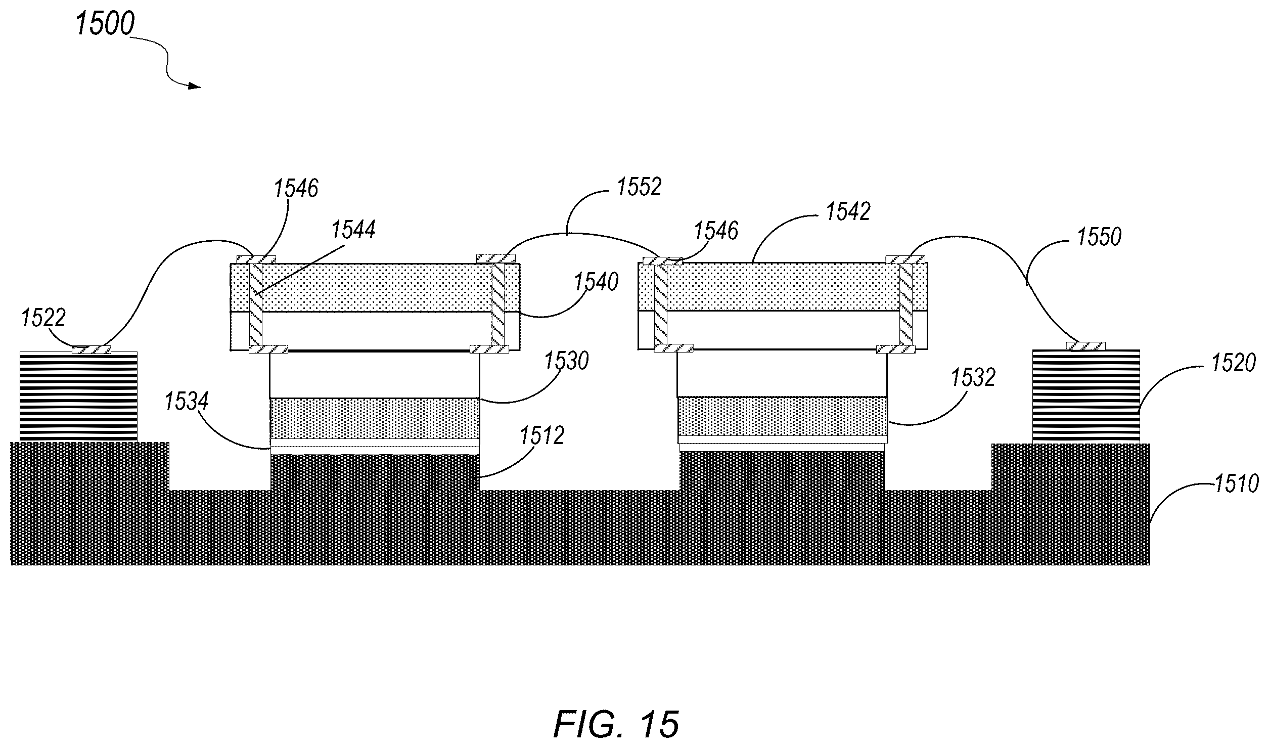 Patent US12339491 Figure 15 – Multi-chip photonic quantum computer assembly with optical backplane interposer