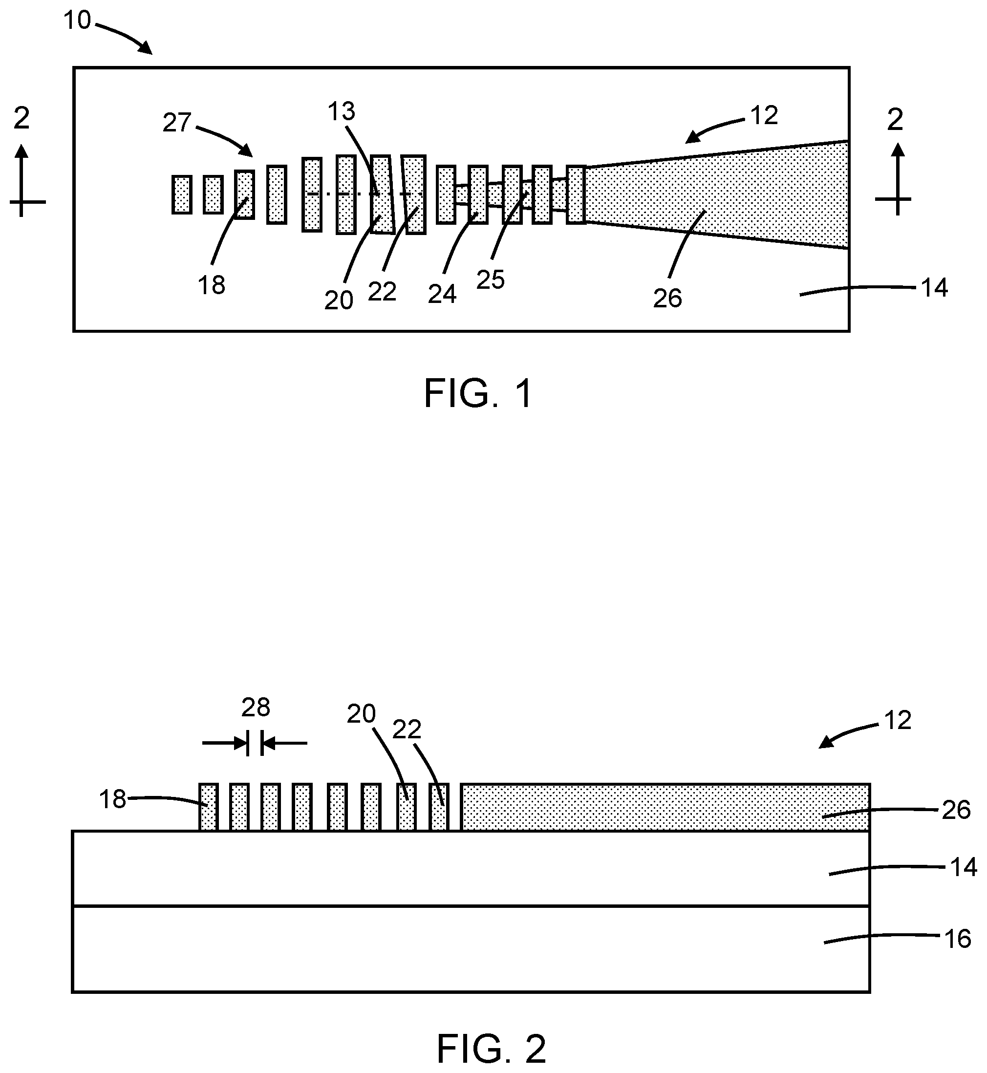 Patent US12339495 Figure 1 – Gratings with non-rectangular segments