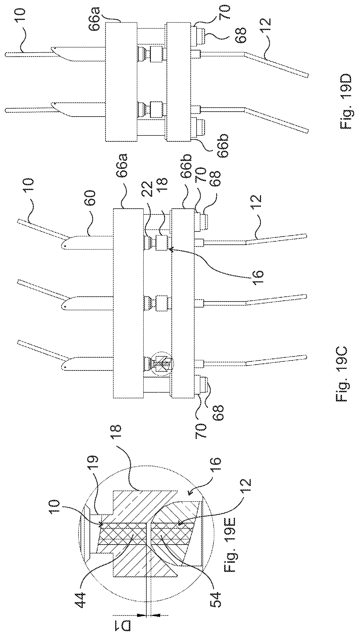 Patent US12339500 Figure 18 – Connector structure for connecting optical conduits, crimping device and push-out device therefor, and light blocking element for a connector part