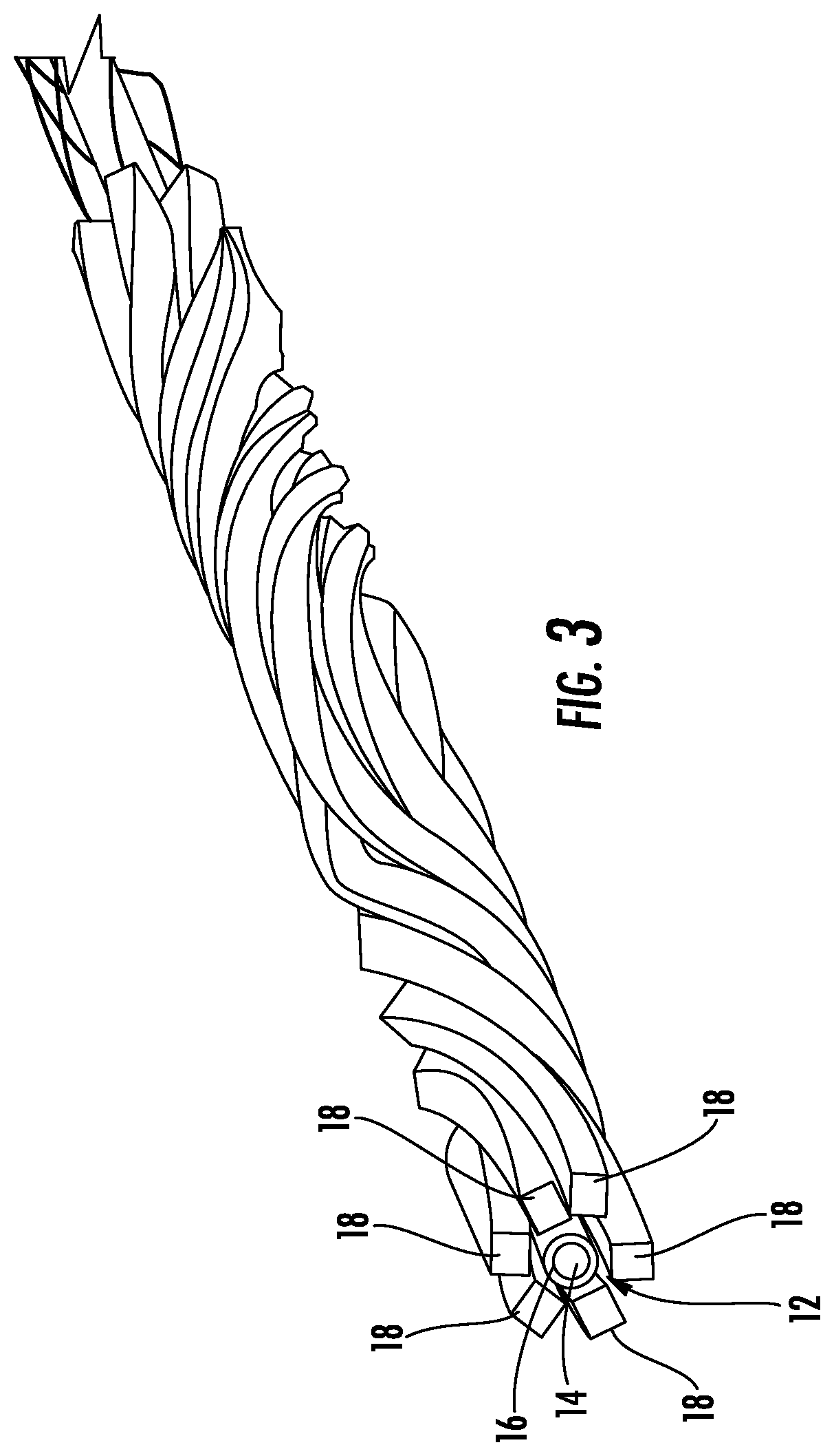 Patent US12339507 Figure 3 – SZ stranded tight-buffered ribbon stacks with binder film