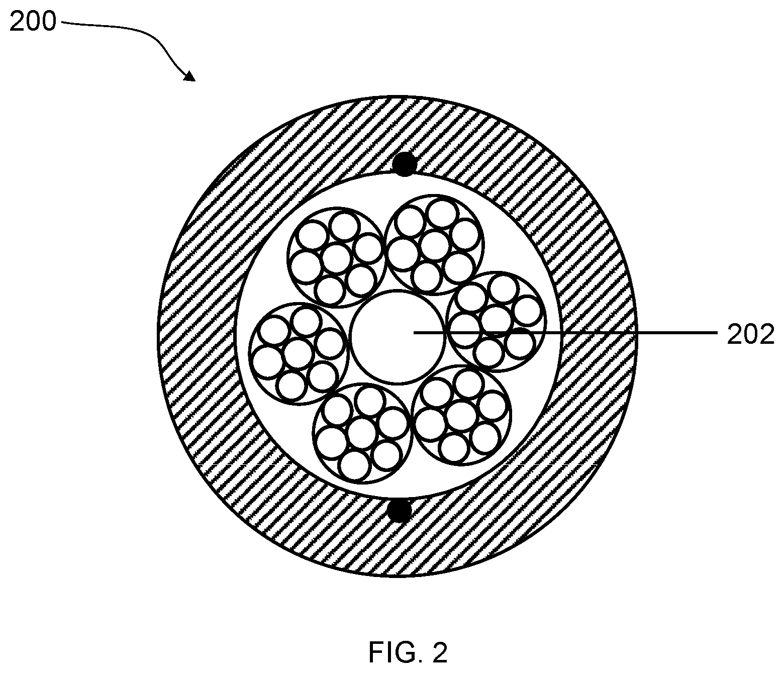 Patent US12339510 Figure 2 – Fire retardant strength member for optical fiber cables and manufacturing method thereof