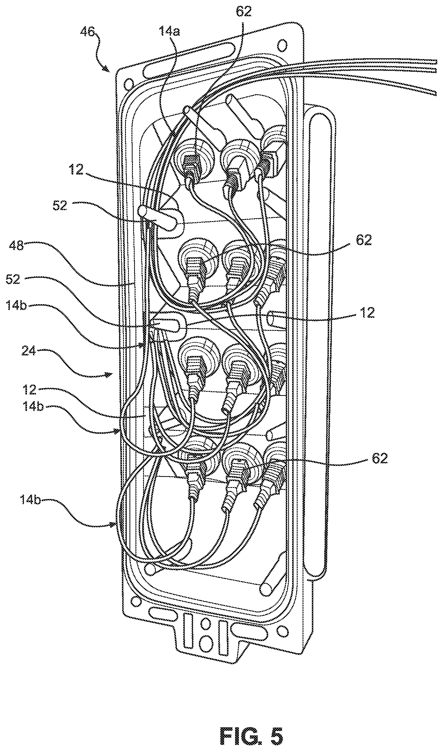 Patent US12339511 Figure 5 – Fiber optic cable management systems and methods