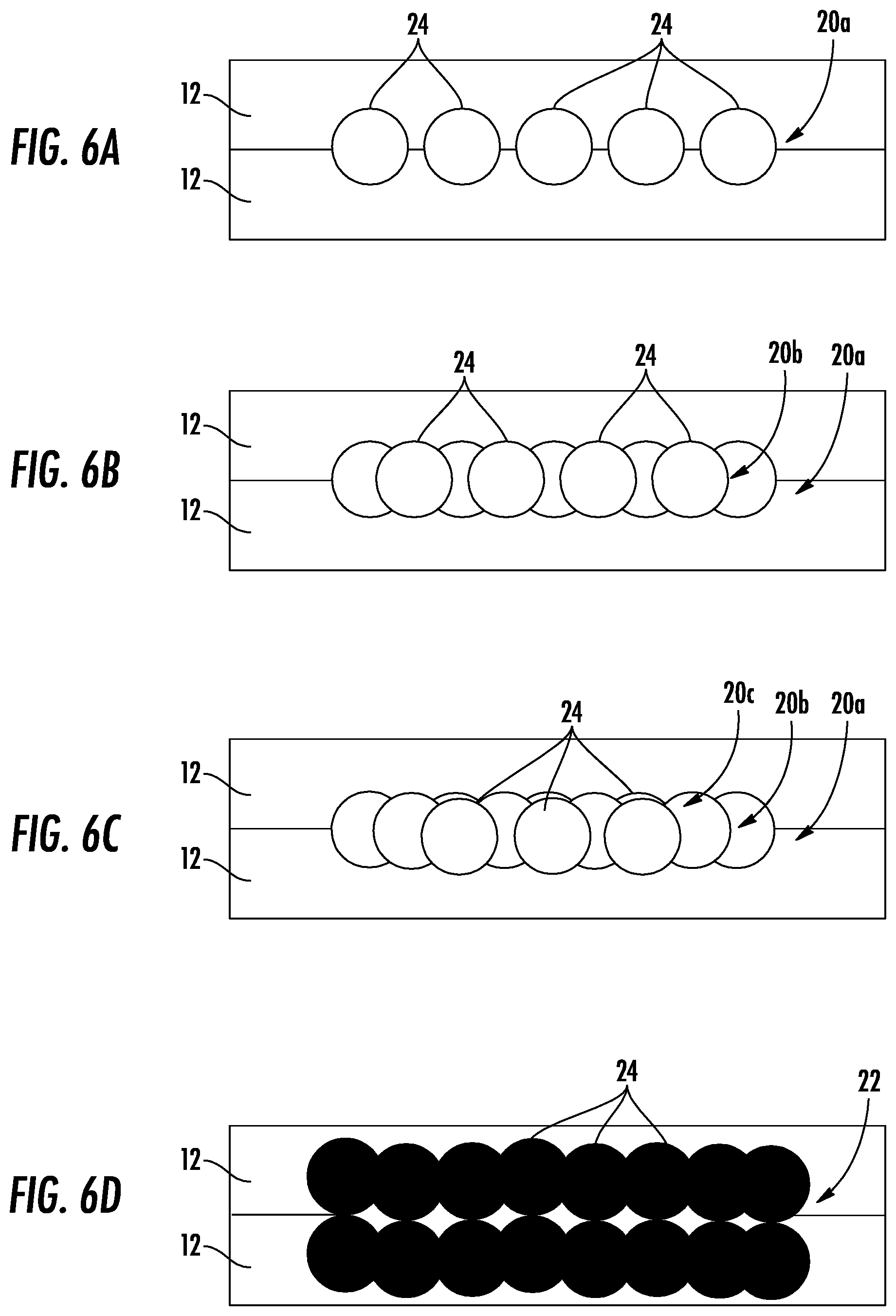 Patent US12339512 Figure 4 – Intermittently bonded ribbon having bonding regions with multiple materials