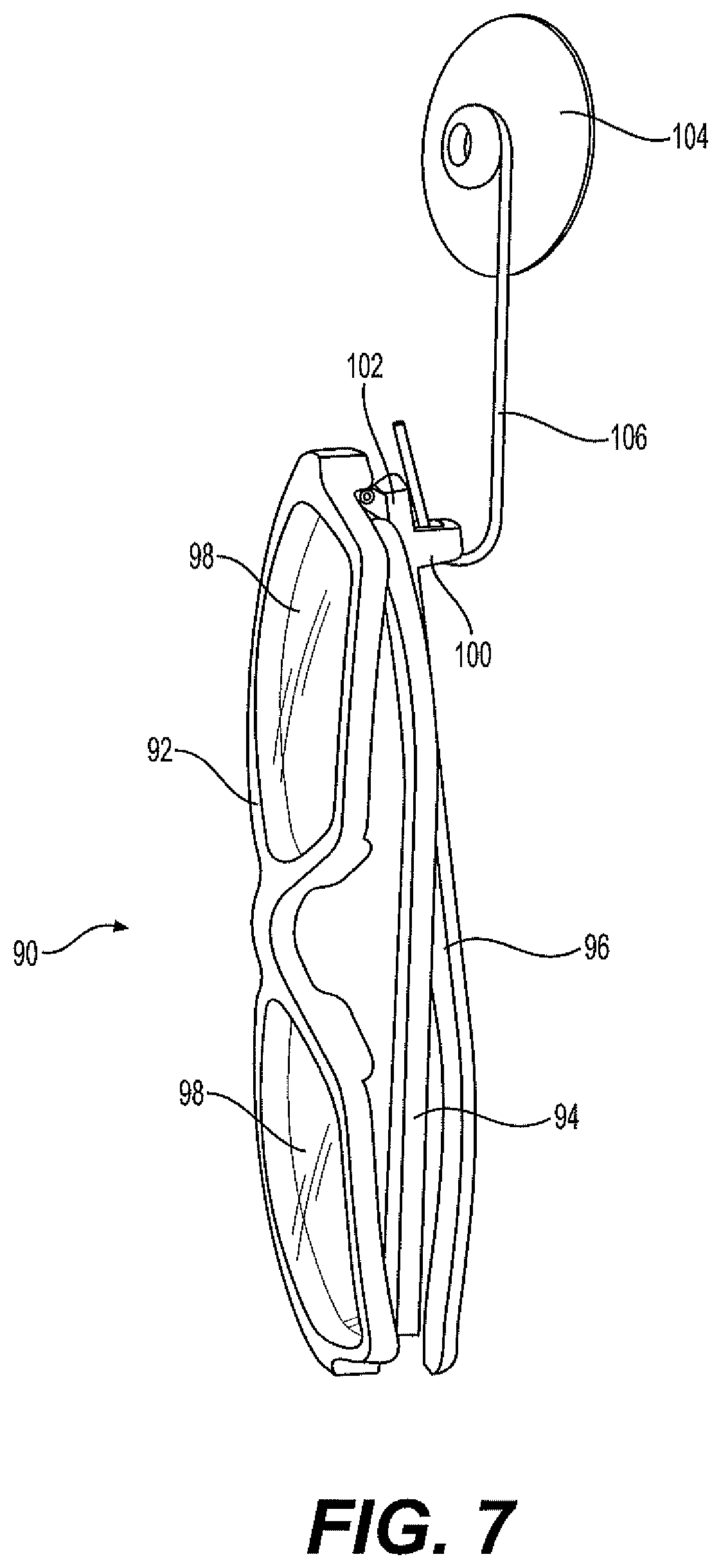 Patent US12339523 Figure 7 – Eyewear with water proof parts and anti-fog lenses