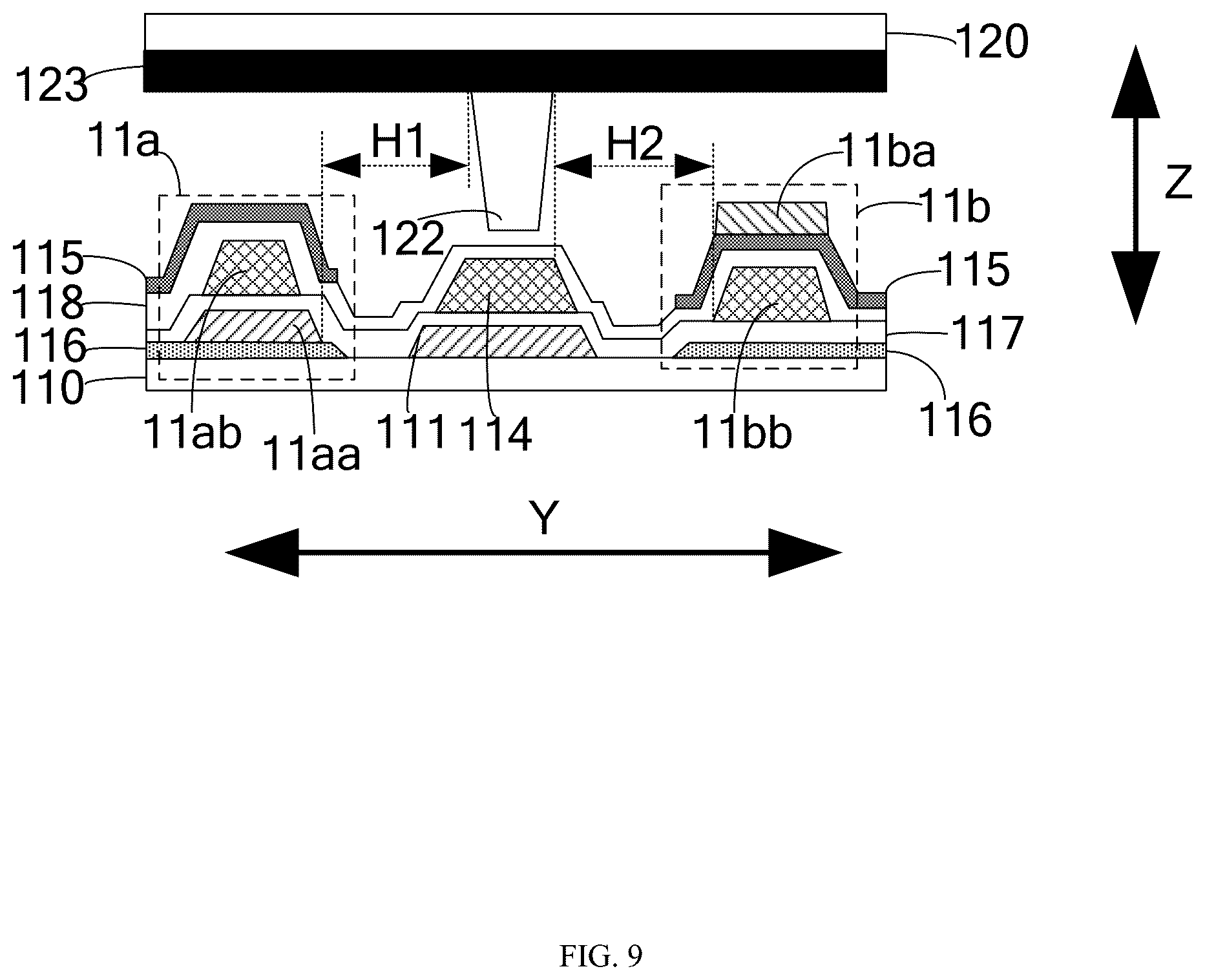 Patent US12339544 Figure 9 – Display panel and display device