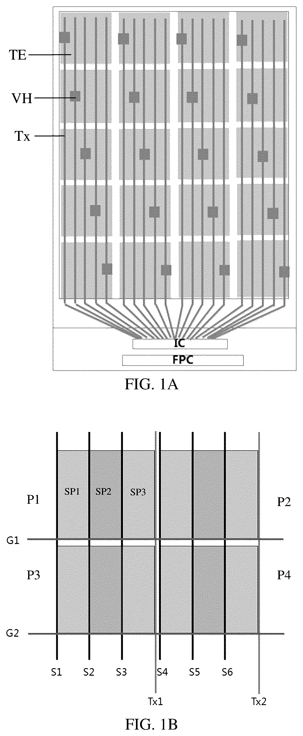 Patent US12339549 Figure 1 – Array substrate and touch display device