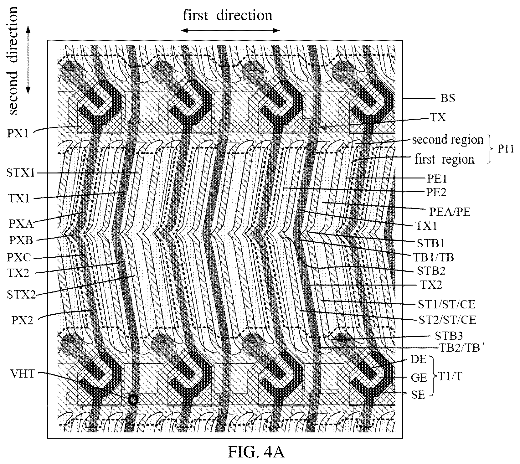 Patent US12339549 Figure 3 – Array substrate and touch display device