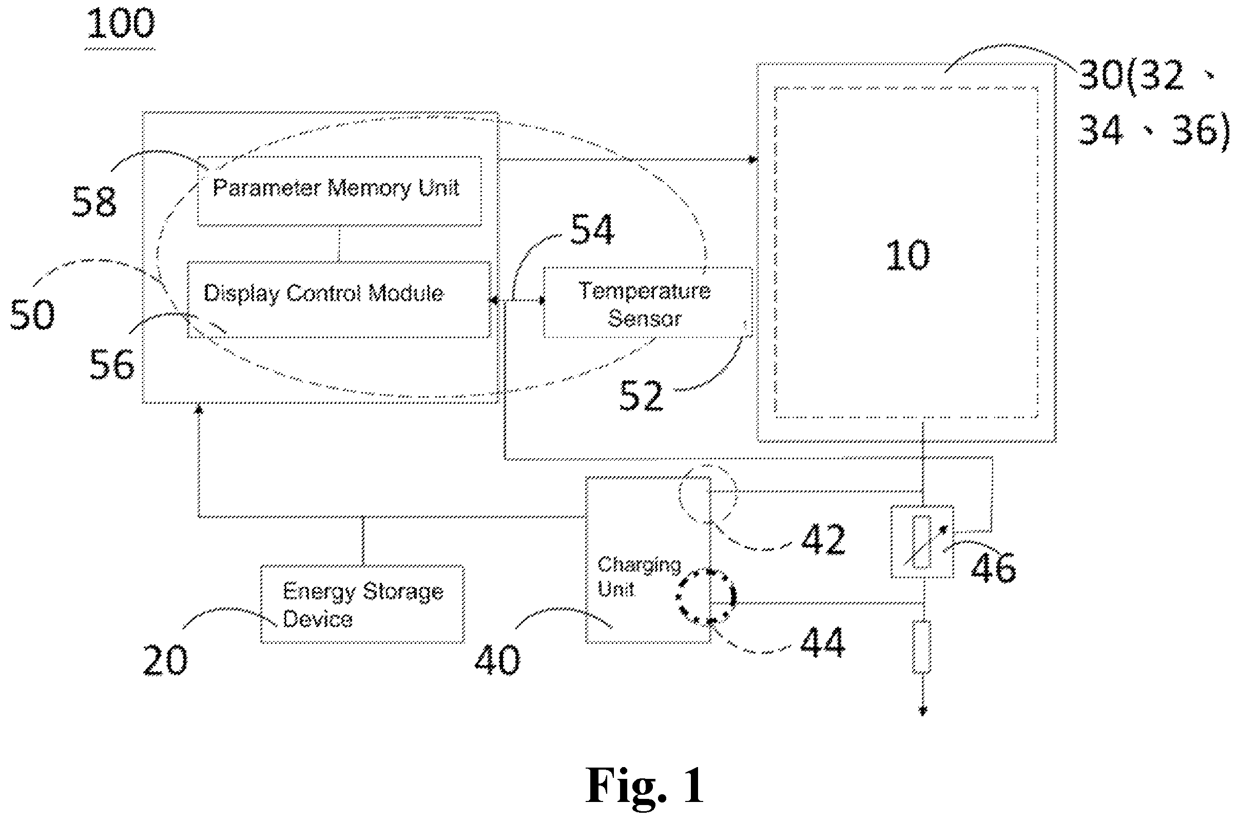 Patent US12339554 — Self-powered cholesteric liquid crystal display device and maximum power tracking method — Figure 1