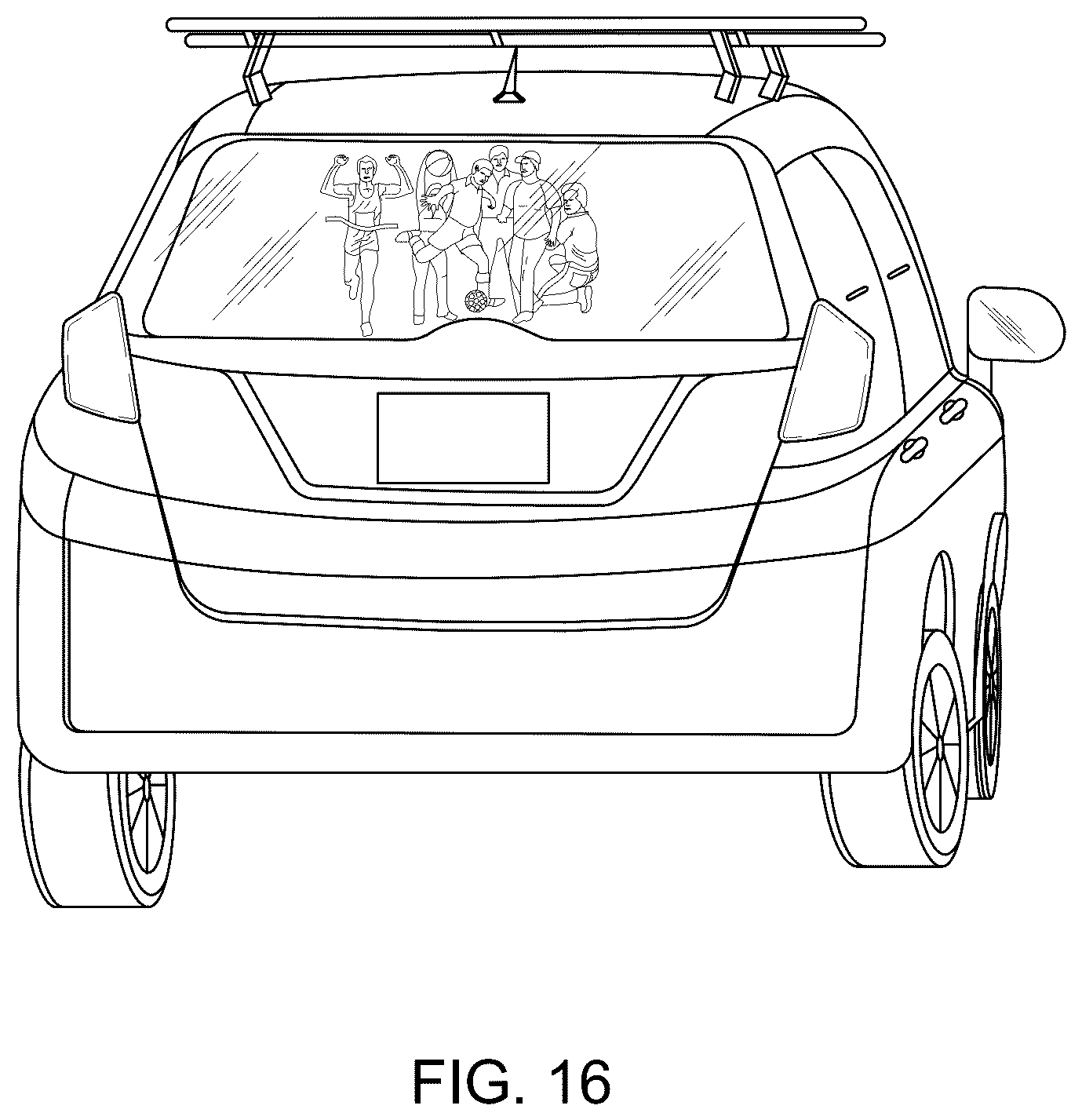 Patent US12339571 Figure 16 – Headrest projector mount and content delivery system