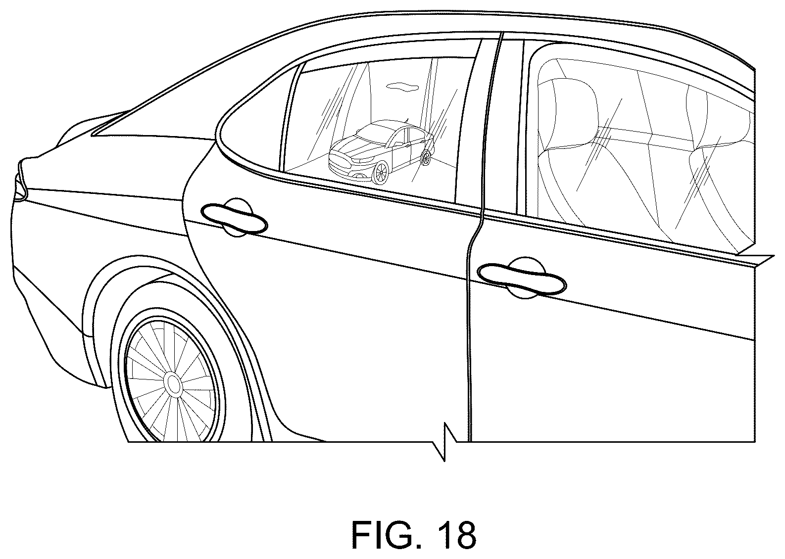 Patent US12339571 Figure 18 – Headrest projector mount and content delivery system