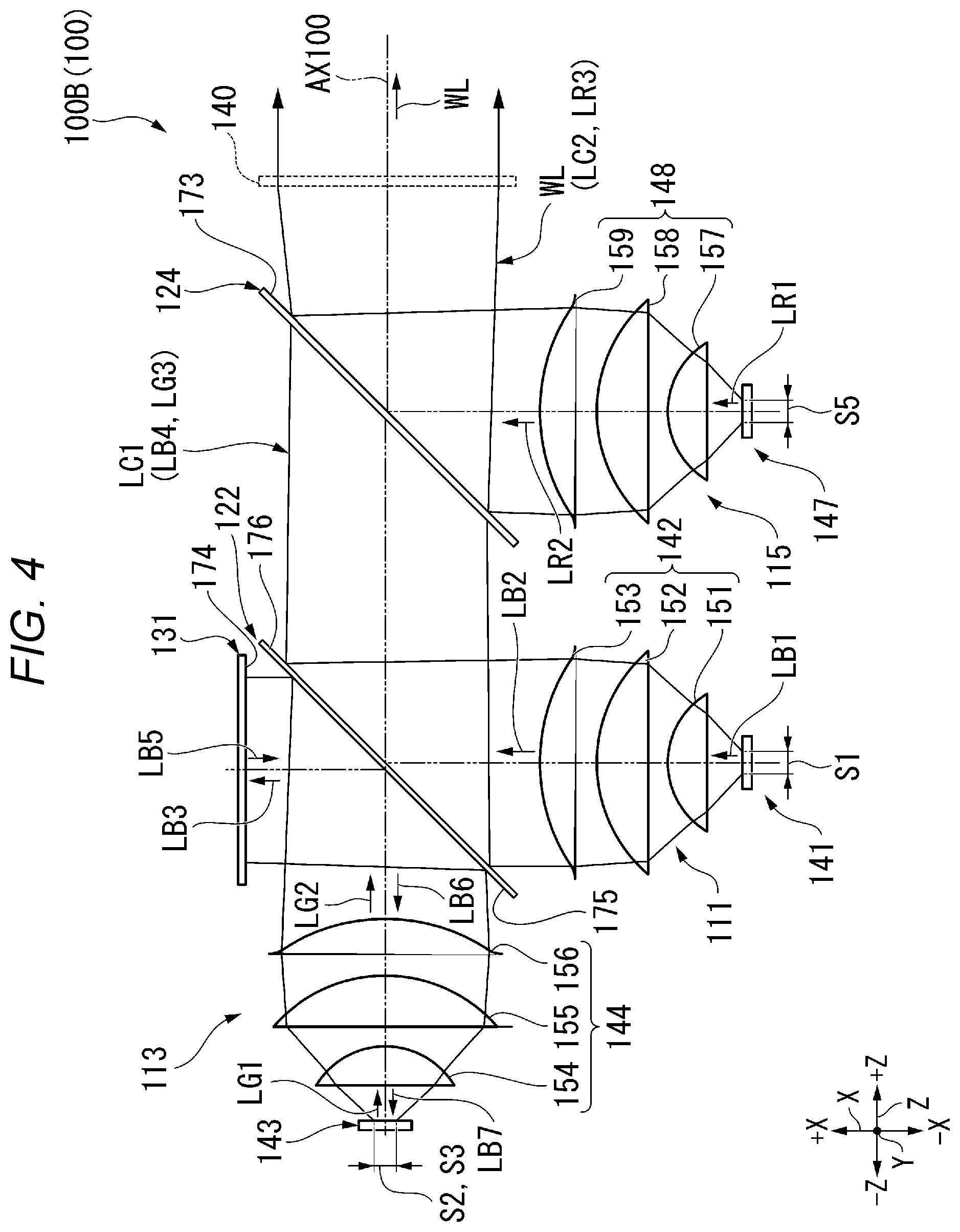 Patent US12339573 Figure 4 – Light source device and projector