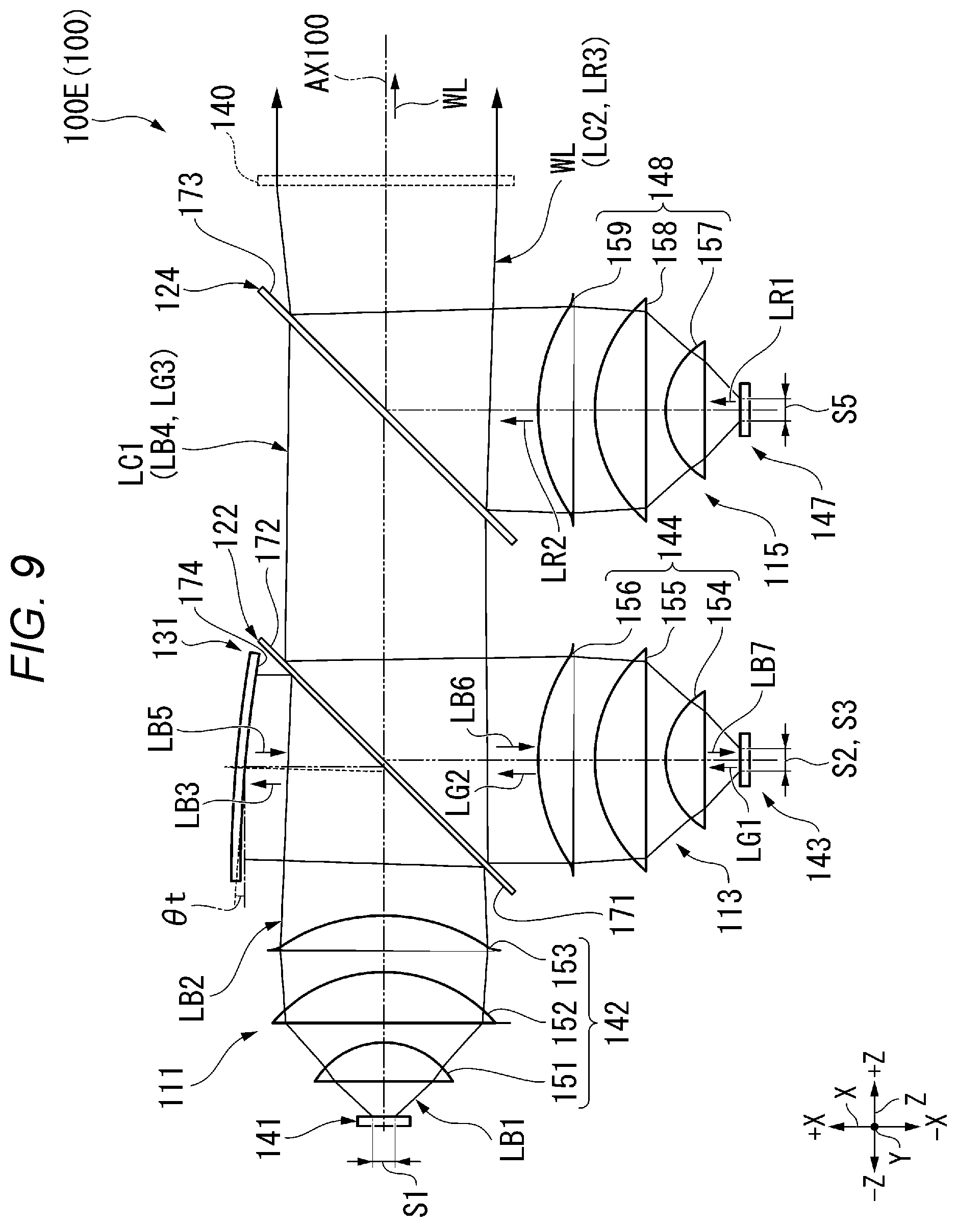 Patent US12339573 Figure 9 – Light source device and projector
