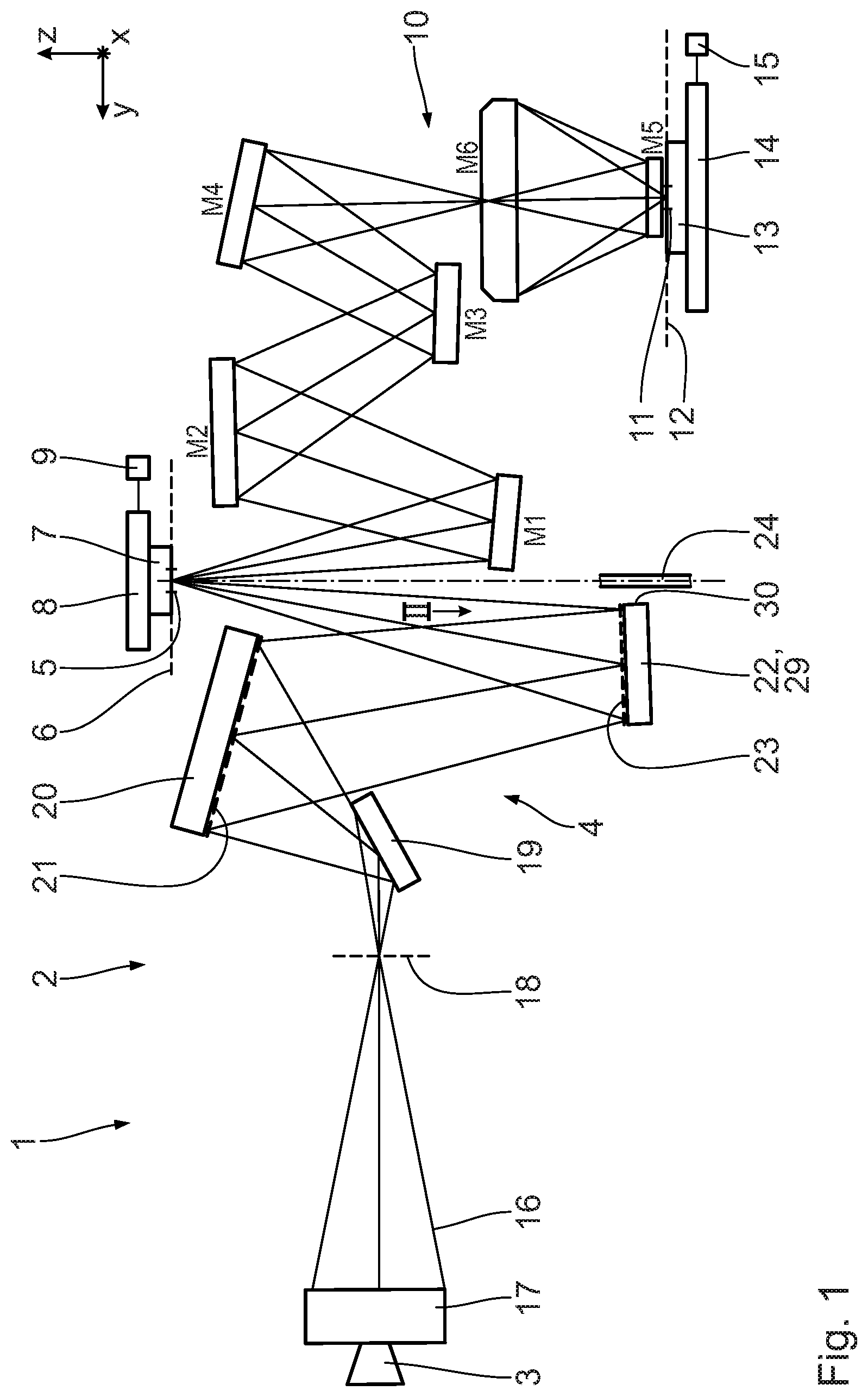 Patent US12339589 — Digital micromirror device for an illumination optical component of a projection exposure system — Figure 1
