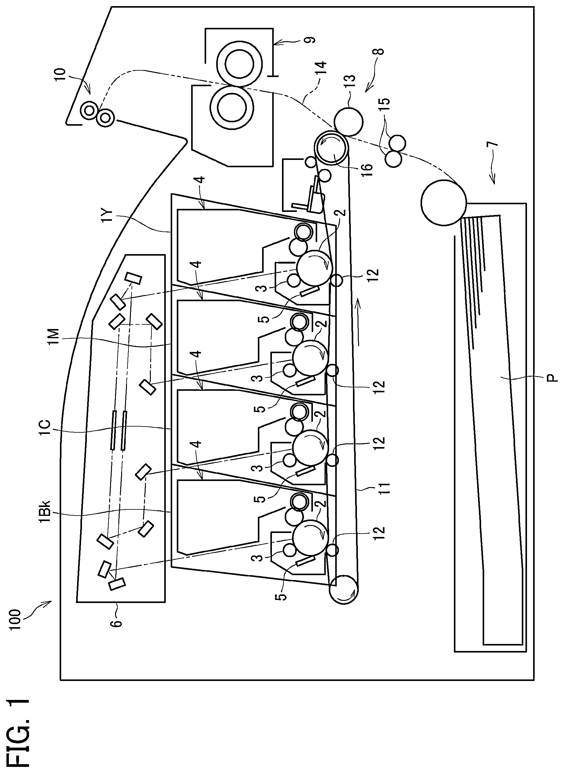 Patent US12339604 — Fixing device and image forming apparatus including a pivot restrictor to restrict pivoting of a conductive member — Figure 1