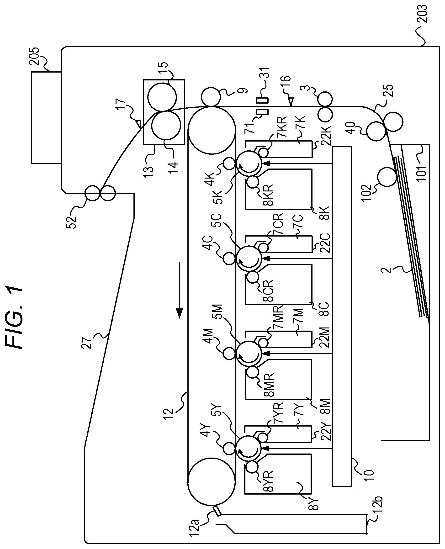 Patent US12339607 Figure 1 – Image forming apparatus
