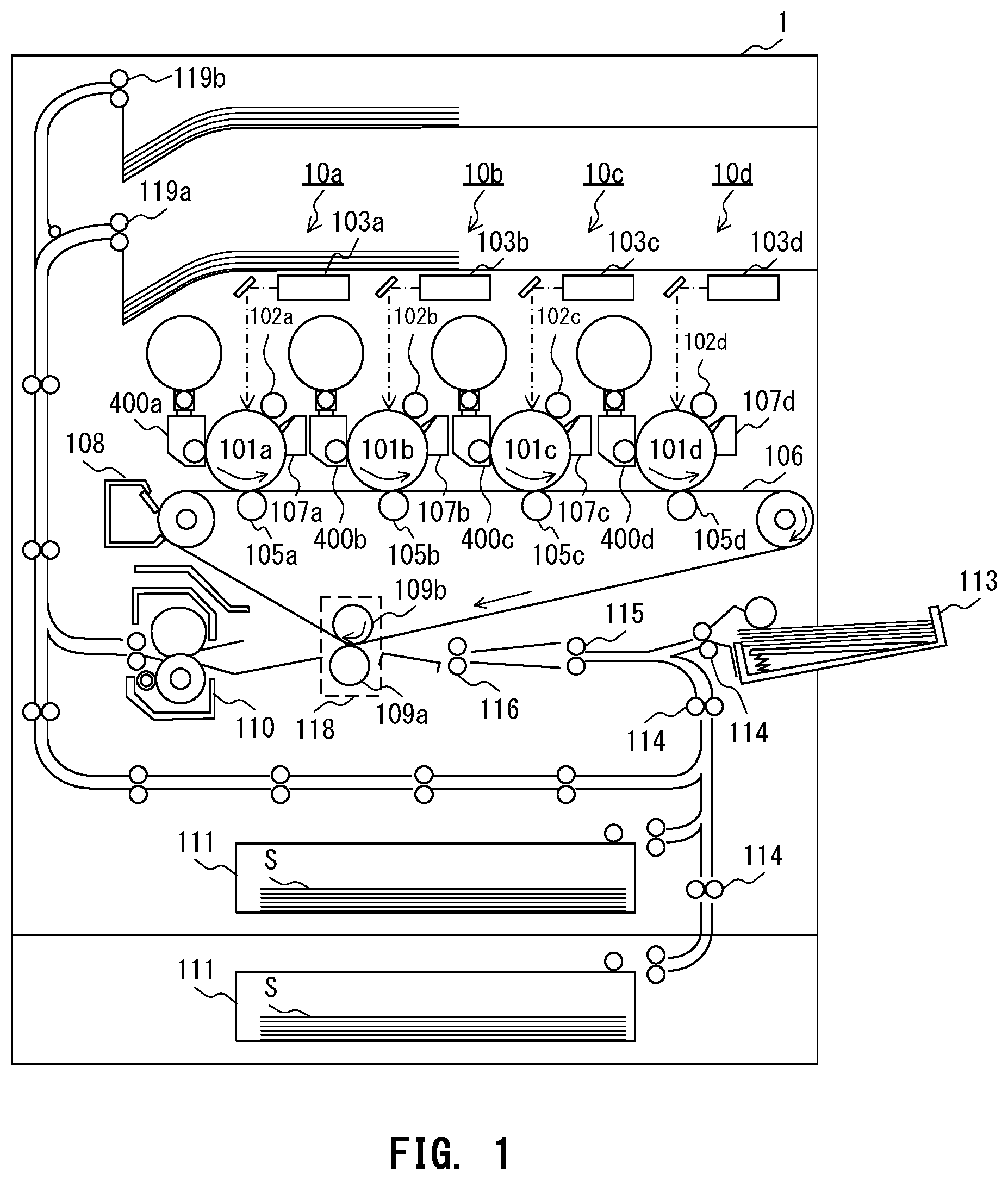 Patent US12339613 Figure 1 – Image forming apparatus